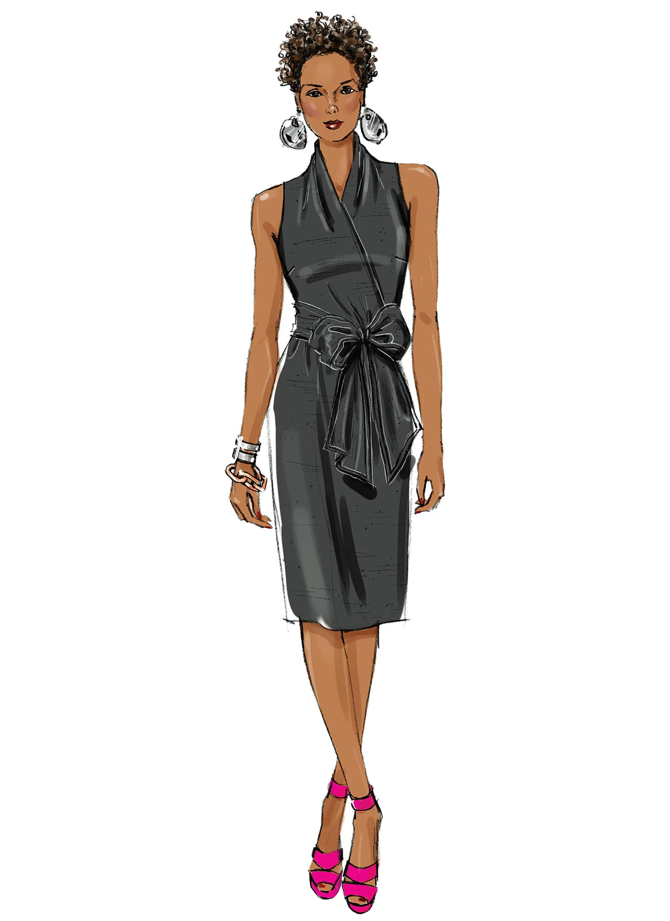 Butterick Sewing Pattern Misses' Oversized Waist-Bow Dresses 3 Butterick Sewing Pattern Misses' Oversized Waist-Bow Dresses