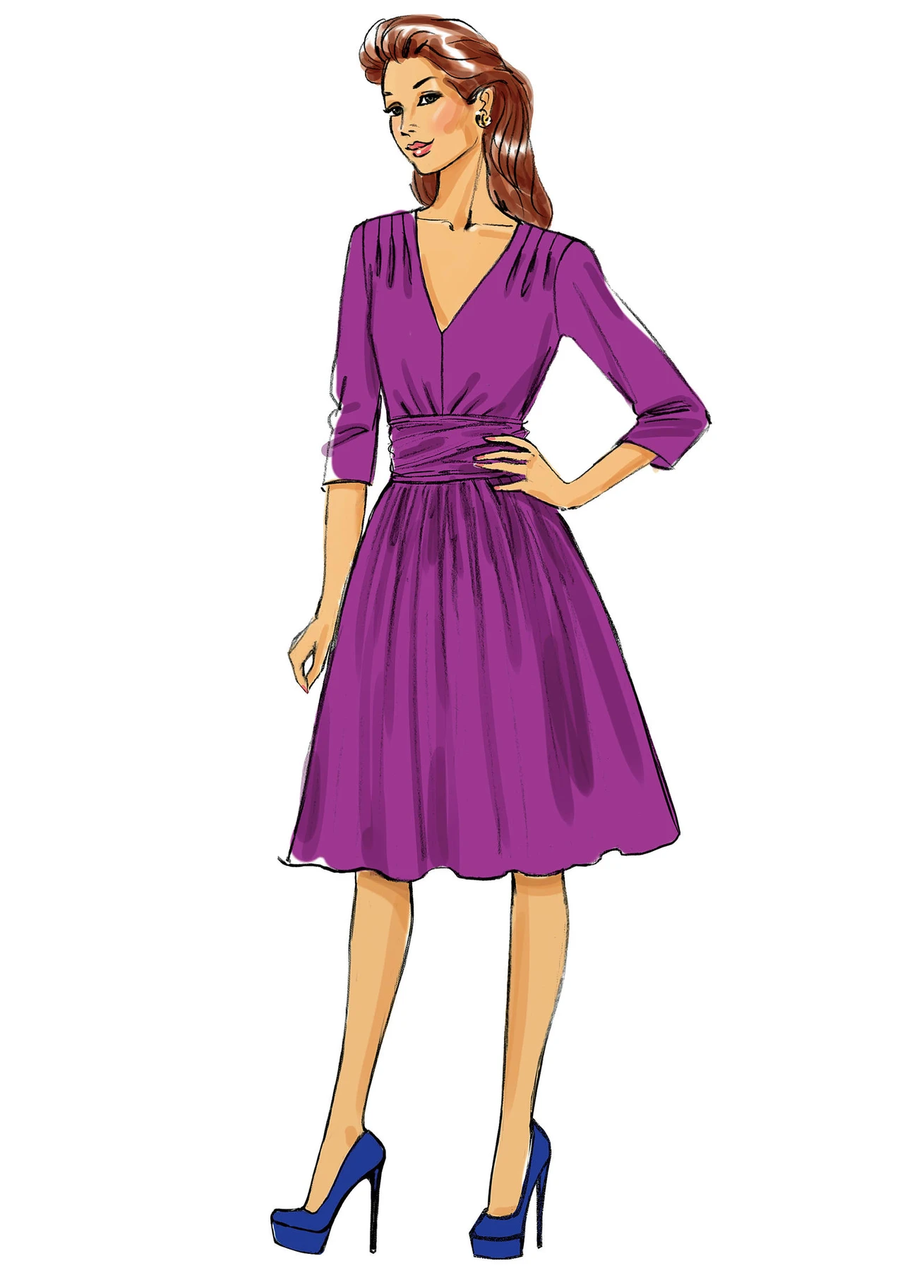 Butterick Sewing Pattern Misses' Oversized Waist-Bow Dresses 4 Butterick Sewing Pattern Misses' Oversized Waist-Bow Dresses