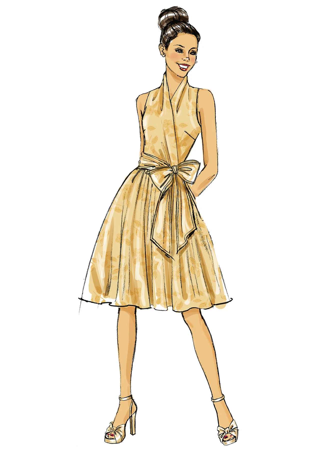 Butterick Sewing Pattern Misses' Oversized Waist-Bow Dresses 5 Butterick Sewing Pattern Misses' Oversized Waist-Bow Dresses
