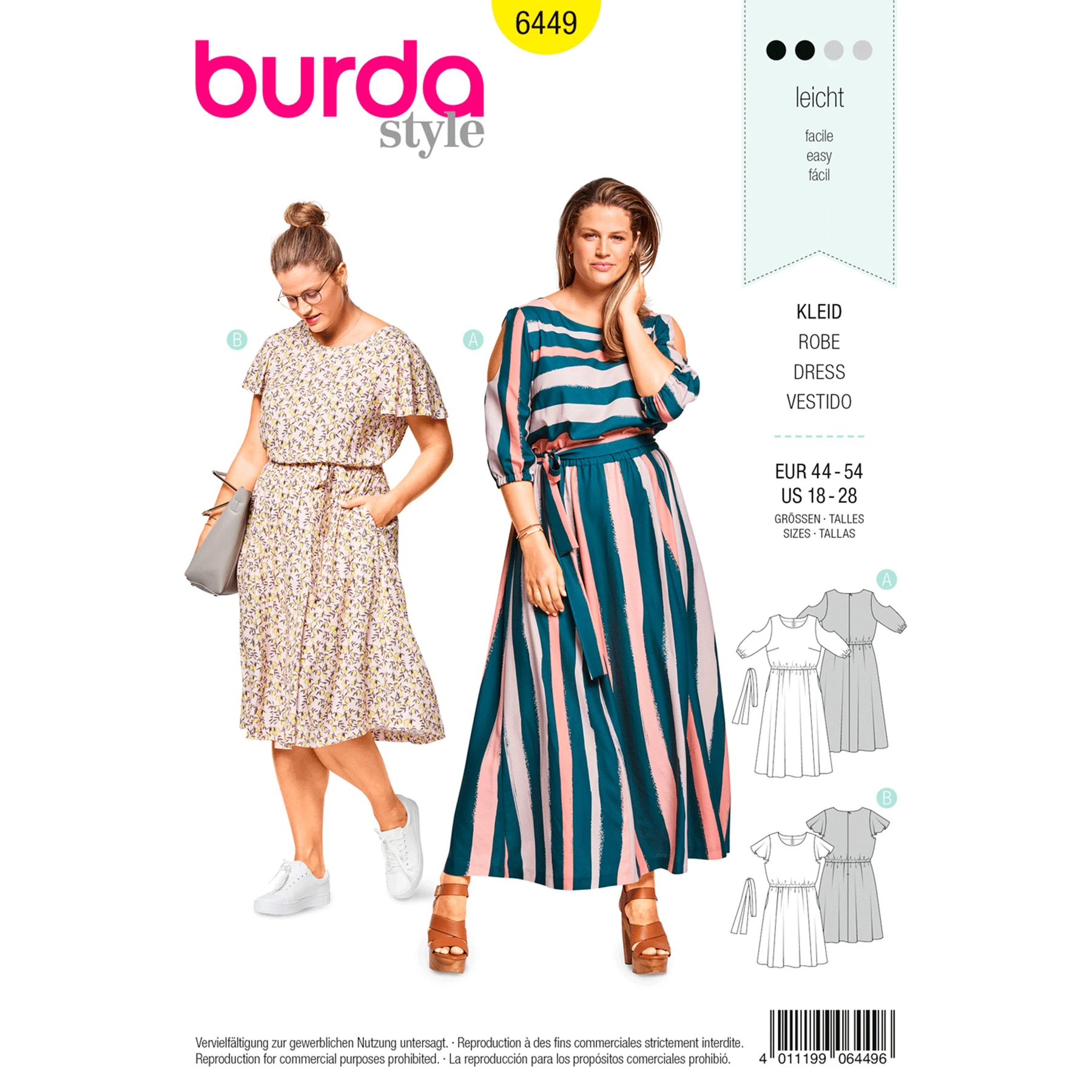Burda Style Sewing Pattern Women's Summer Dresses