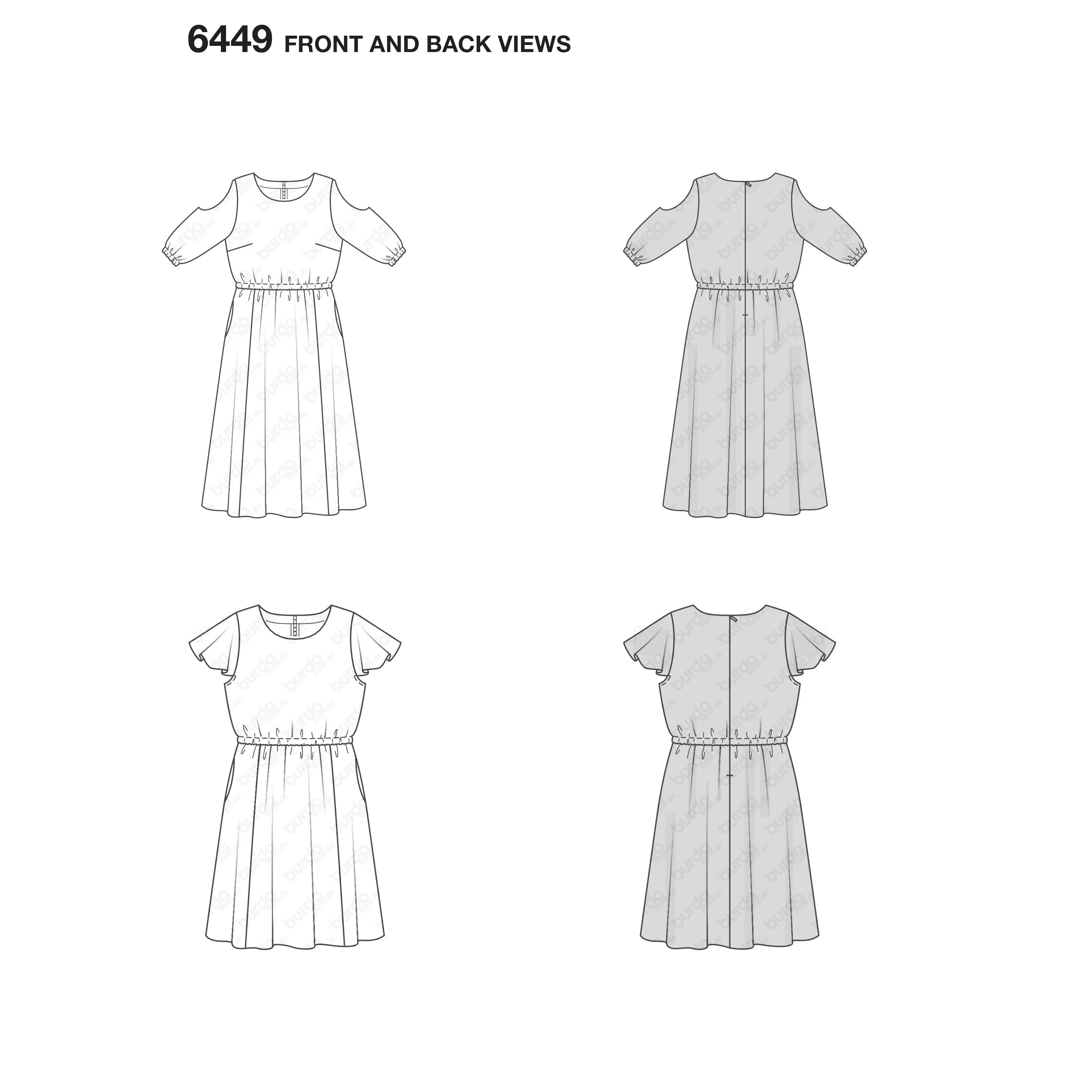 Burda Style Sewing Pattern Women's Summer Dresses 5 Burda Style Sewing Pattern Women's Summer Dresses