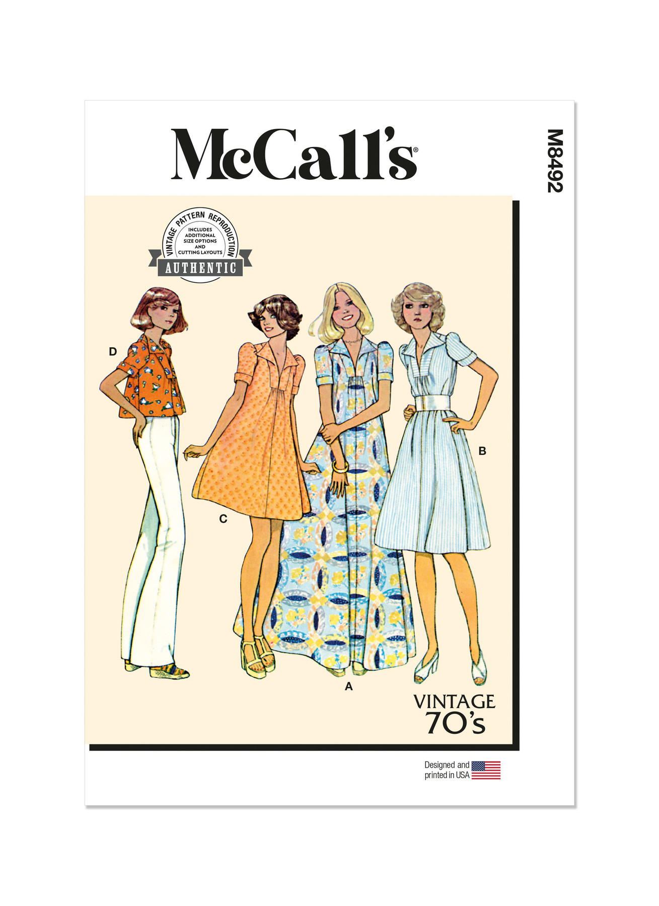 McCall's Sewing Pattern 1970s Misses' Dress or Top 1 McCall's Sewing Pattern 1970s Misses' Dress or Top
