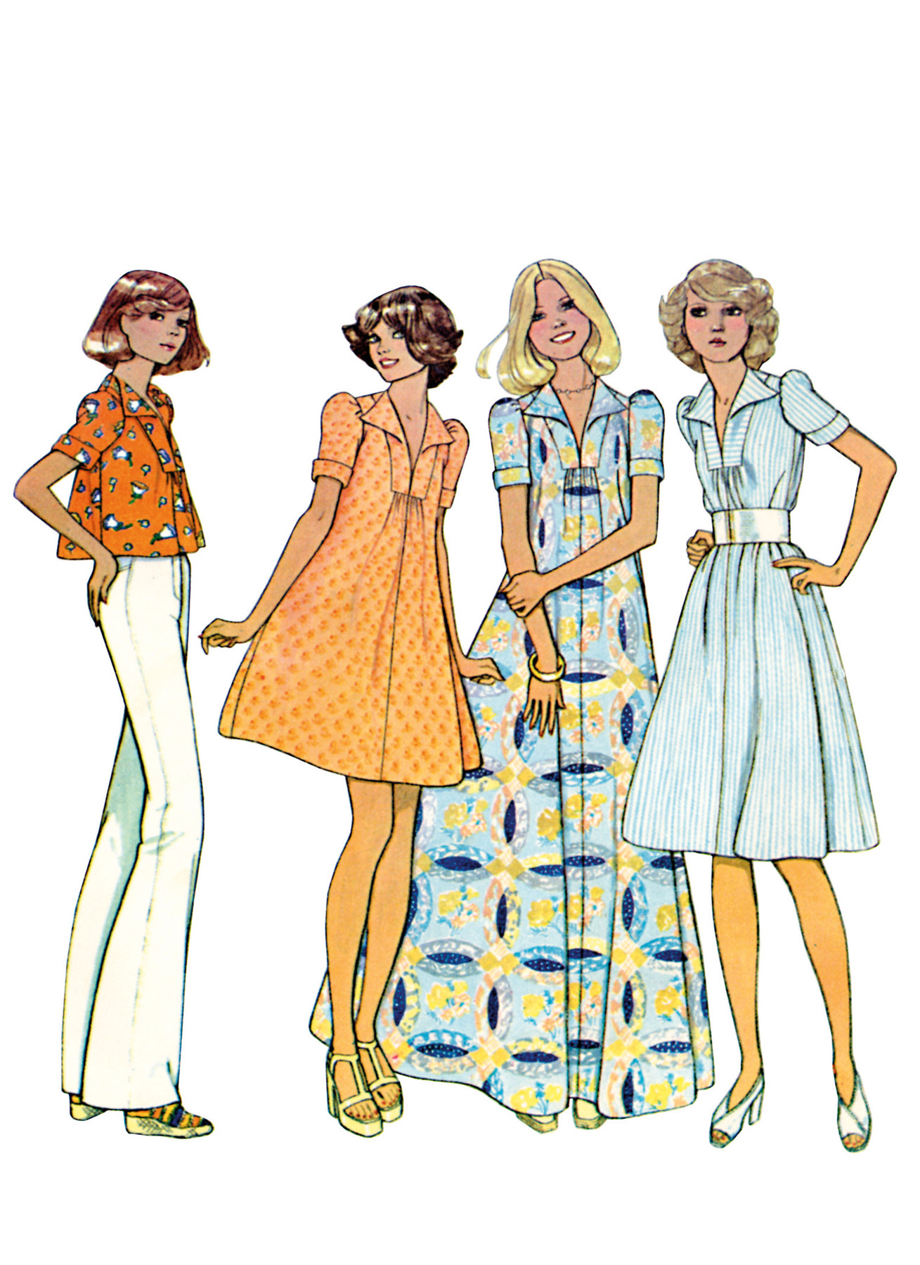 McCall's Sewing Pattern 1970s Misses' Dress or Top 2 McCall's Sewing Pattern 1970s Misses' Dress or Top