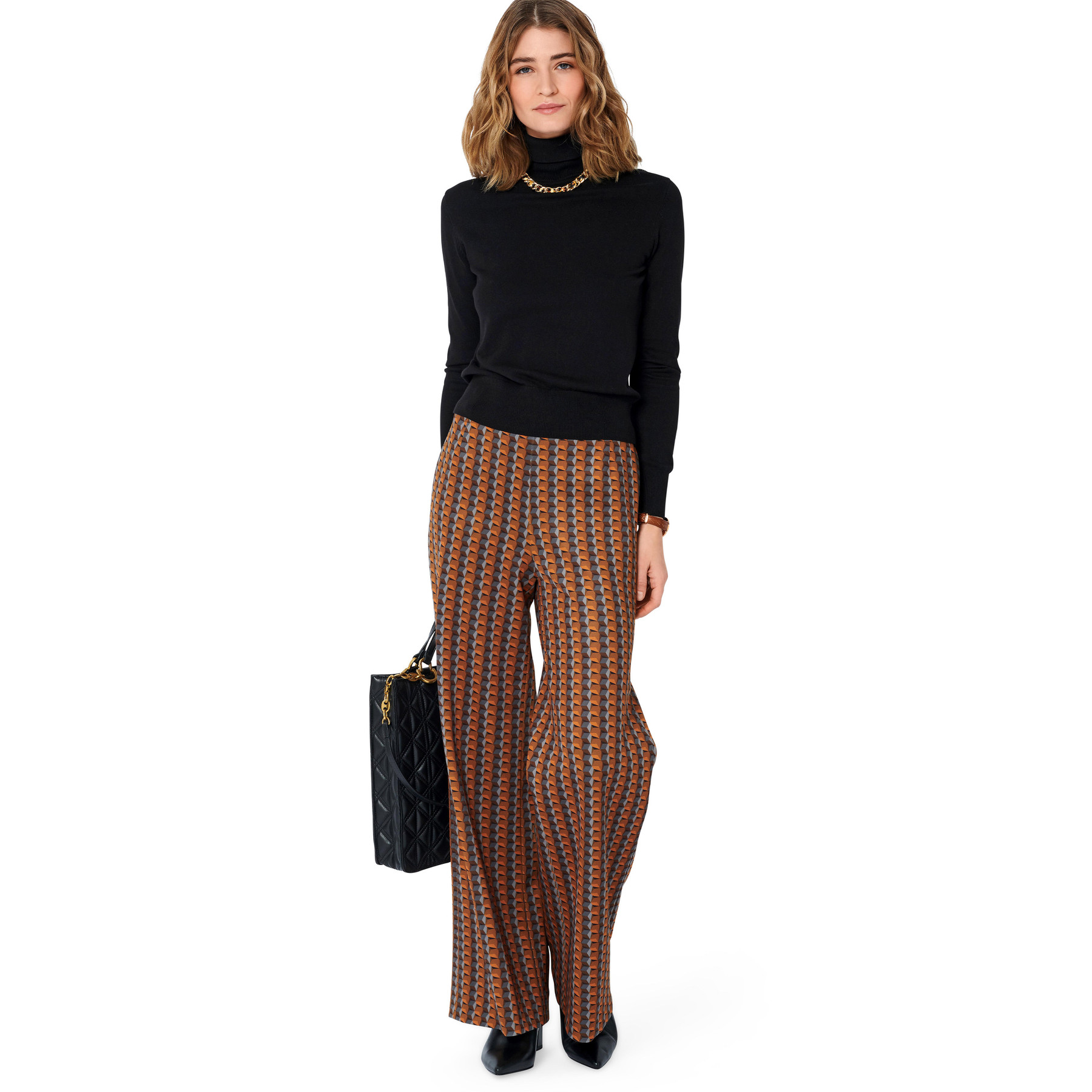 Burda Style Sewing Pattern 5969 Misses' Wide Leg Pants with Back Elastic Waistband 2 Burda Style Sewing Pattern 5969 Misses' Wide Leg Pants with Back Elastic Waistband