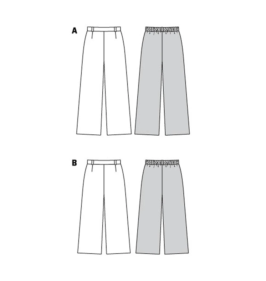 Burda Style Sewing Pattern 5969 Misses' Wide Leg Pants with Back Elastic Waistband 9 Burda Style Sewing Pattern 5969 Misses' Wide Leg Pants with Back Elastic Waistband
