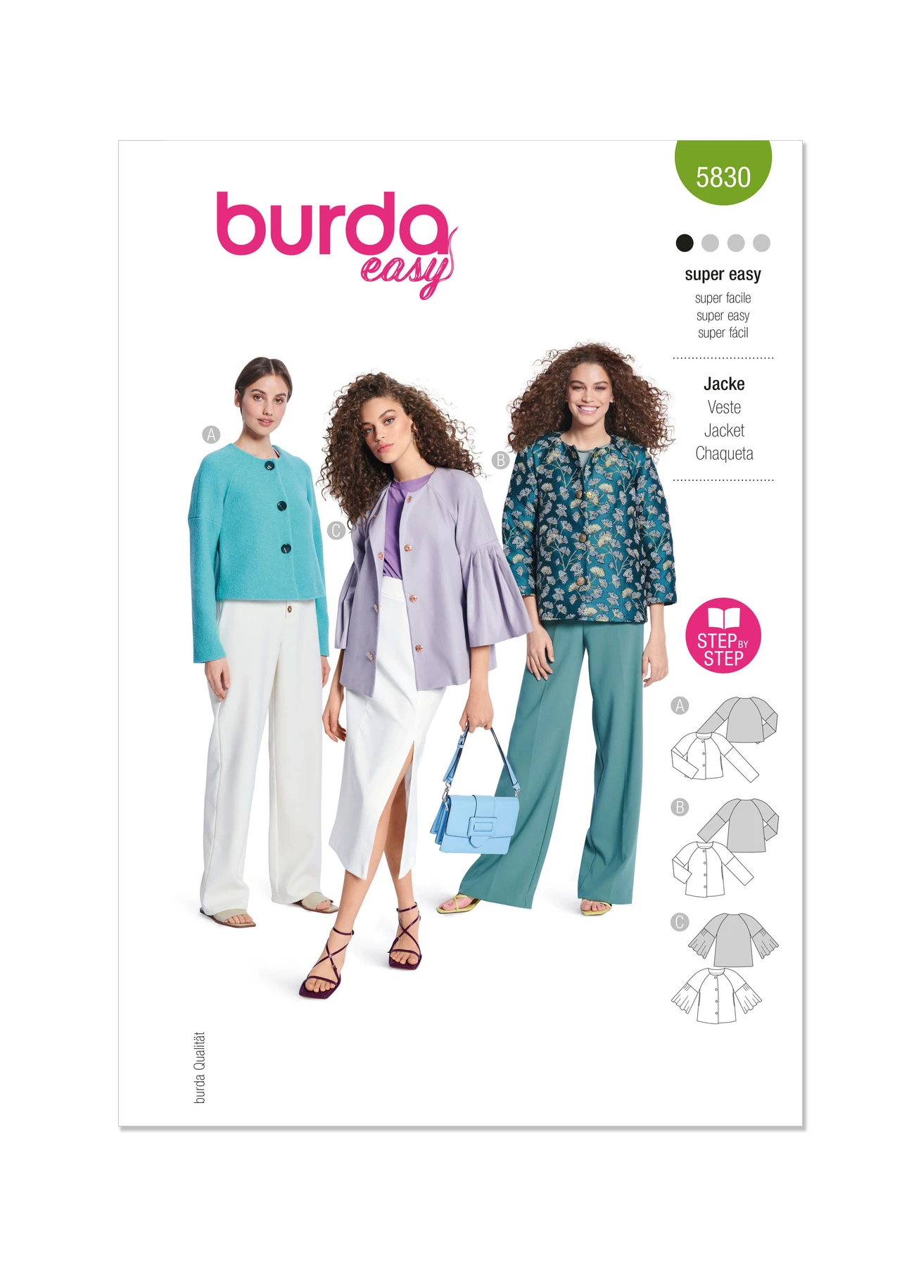 Burda Style Sewing Pattern 5830 Misses' Jacket