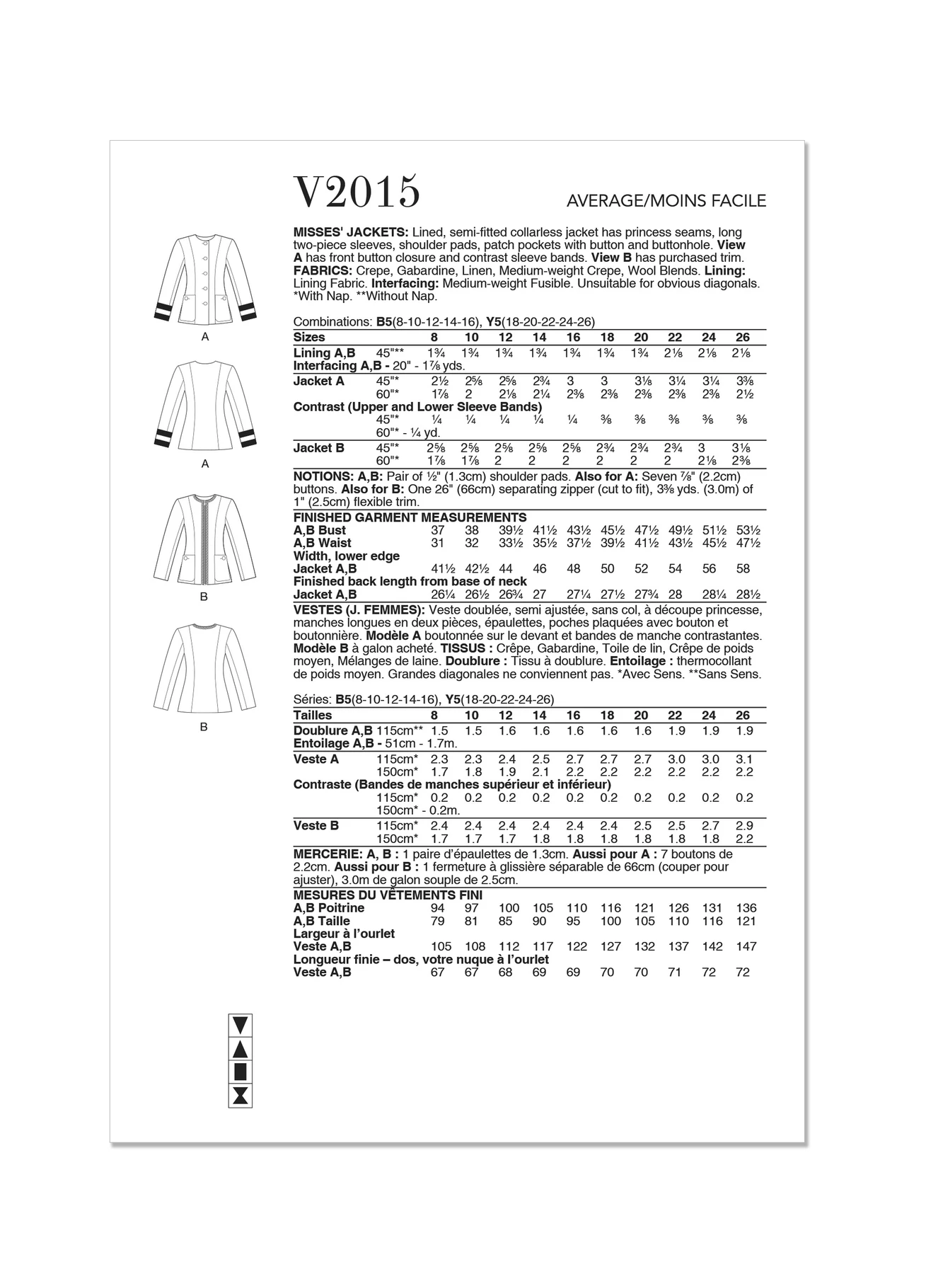 Vogue Patterns Misses' Jackets (PDF) 8 Vogue Patterns Misses' Jackets (PDF)