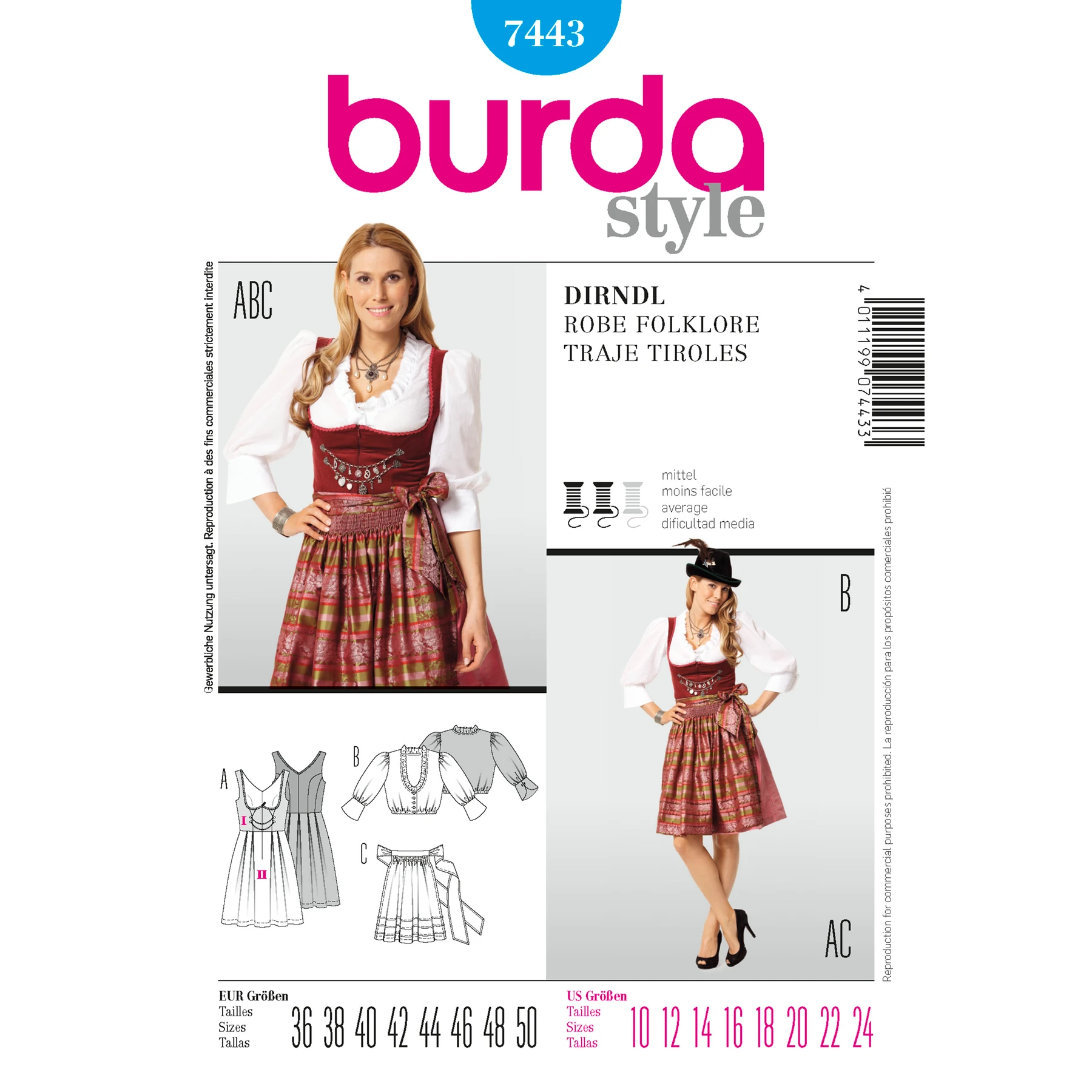 Burda Style Sewing Pattern Dirndl Dress 19 Burda Style Sewing Pattern Dirndl Dress