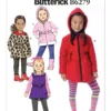 Butterick Sewing Pattern Children's/Girls' Vest and Jackets with Hood (PDF)