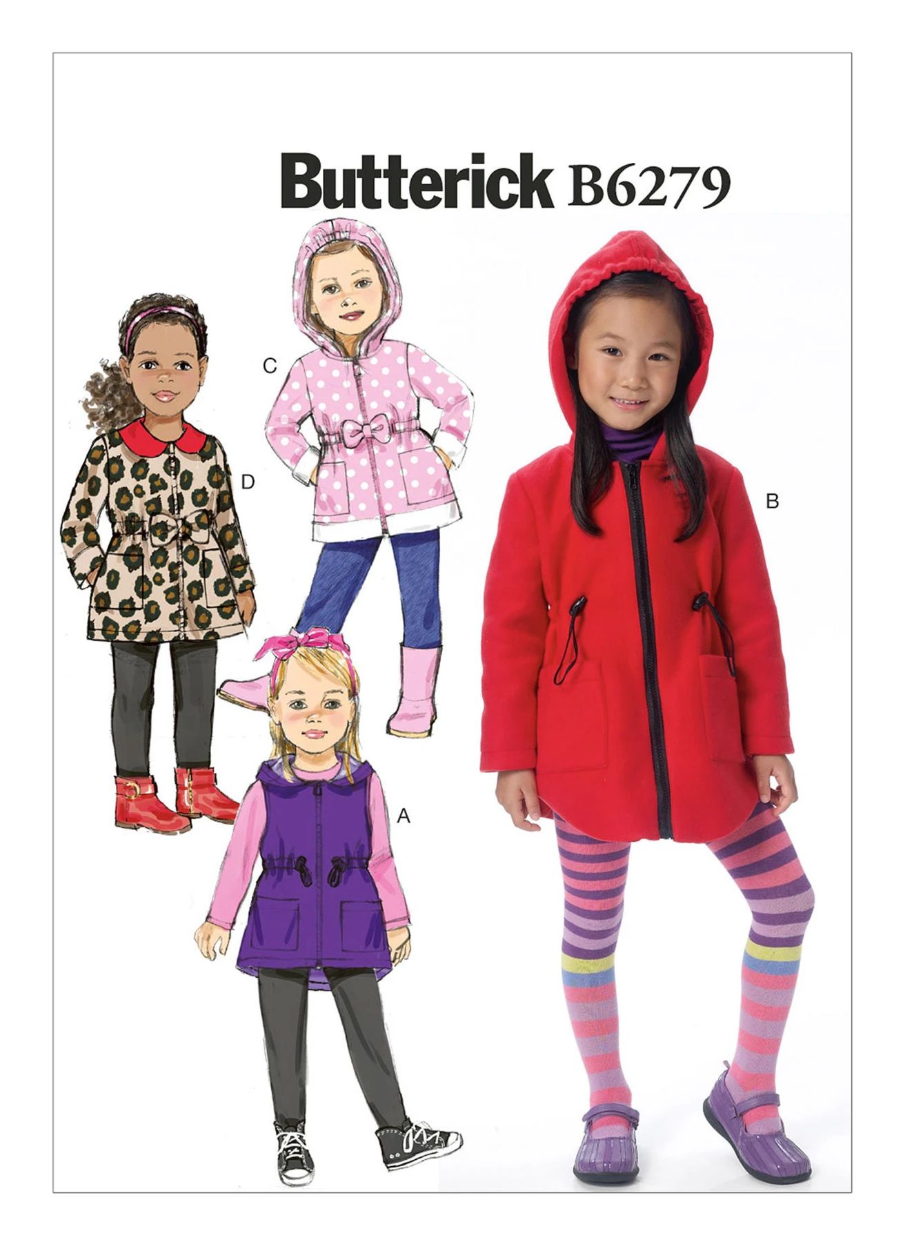 Butterick Sewing Pattern Children's/Girls' Vest and Jackets with Hood (PDF) 1 Butterick Sewing Pattern Children's/Girls' Vest and Jackets with Hood (PDF)