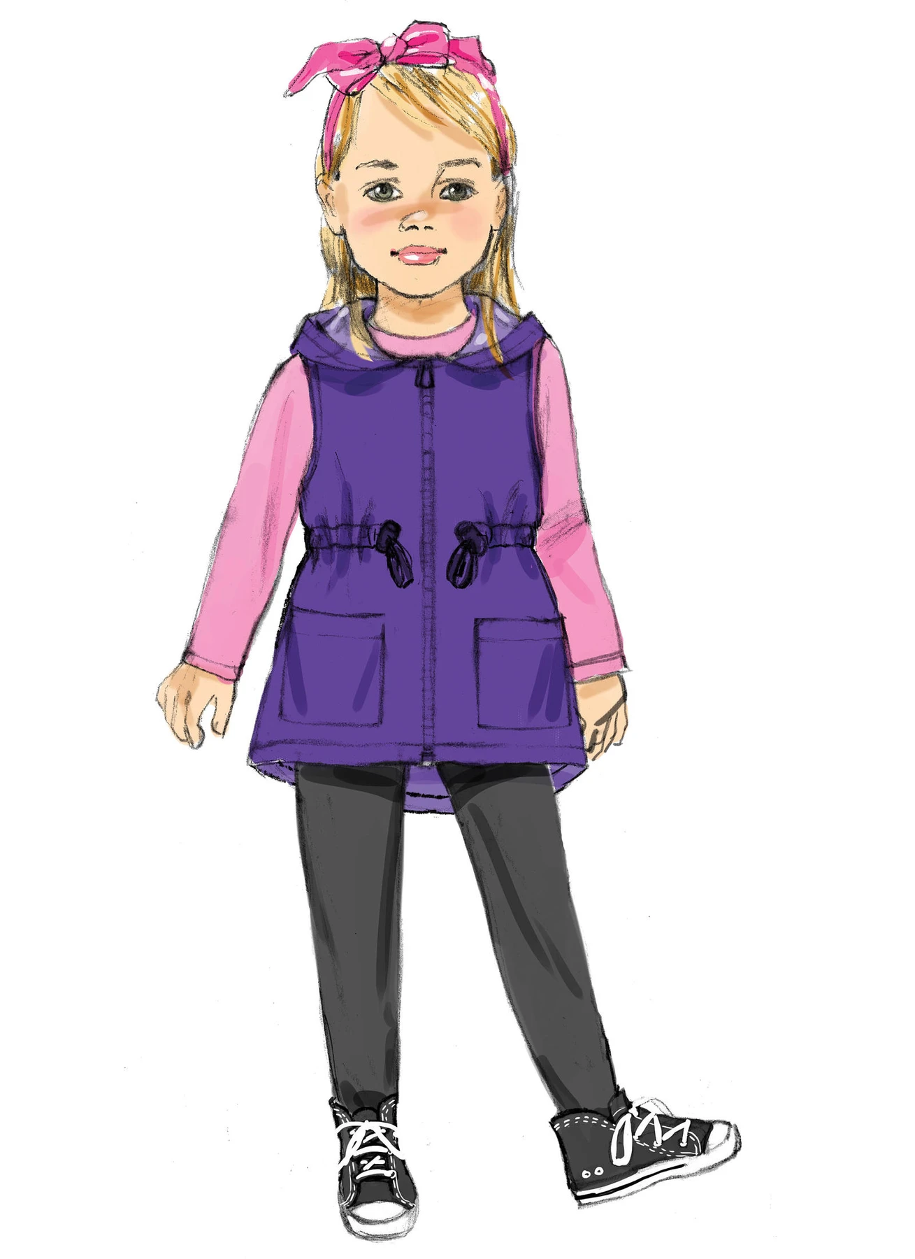 Butterick Sewing Pattern Children's/Girls' Vest and Jackets with Hood (PDF) 5 Butterick Sewing Pattern Children's/Girls' Vest and Jackets with Hood (PDF)