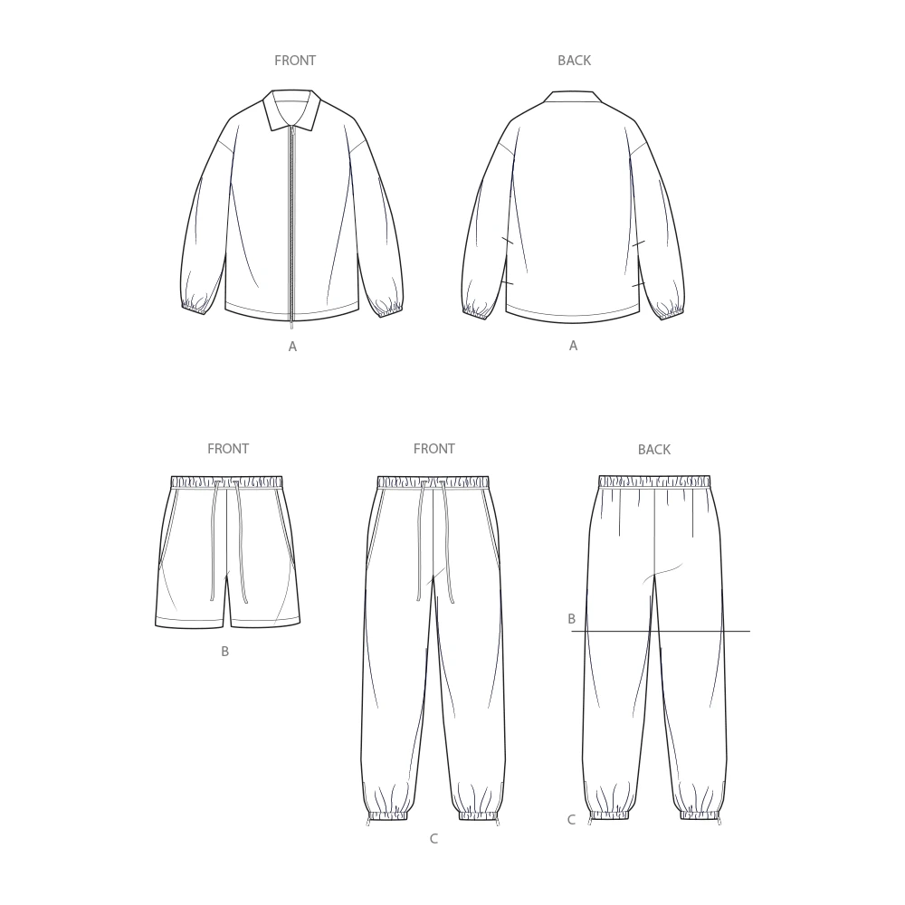 Simplicity Sewing Pattern Unisex Jacket, Shorts and Pants 12 Simplicity Sewing Pattern Unisex Jacket, Shorts and Pants