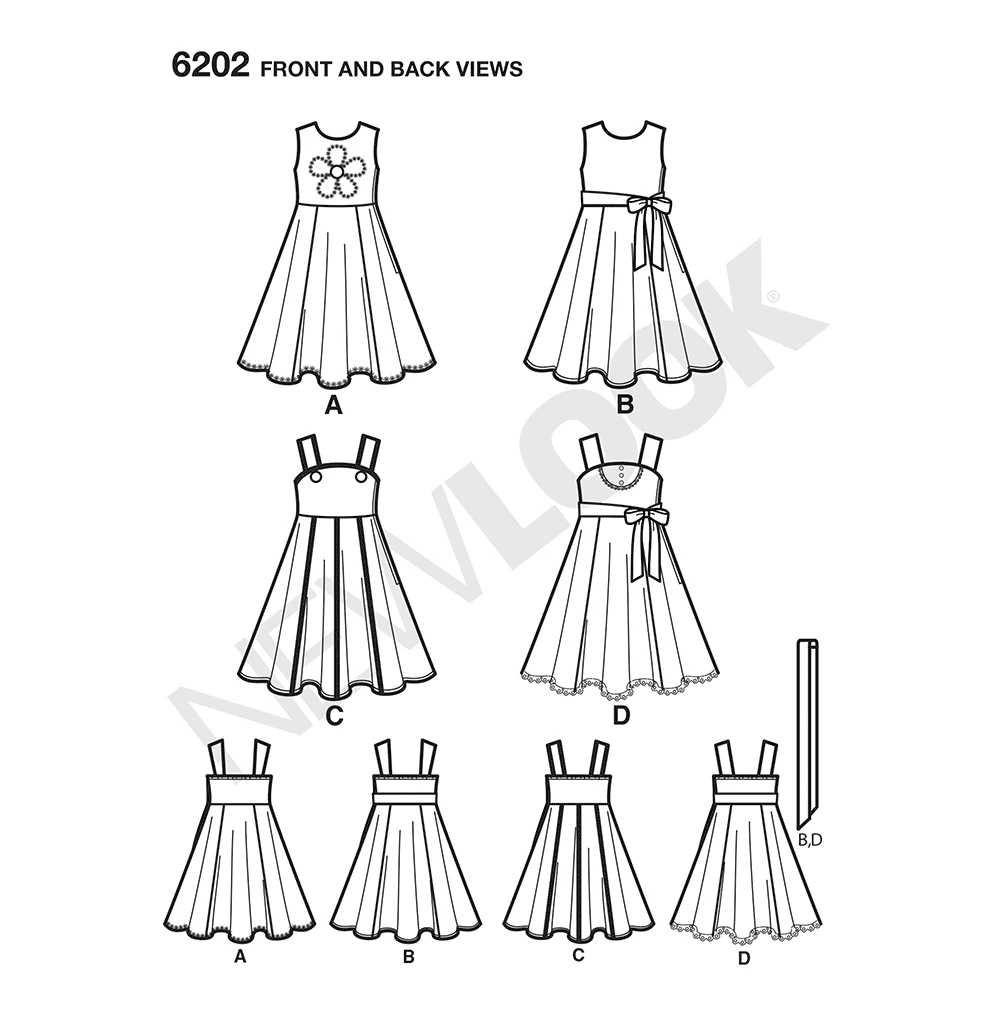New Look Sewing Pattern Child's Dress and Sash 4 New Look Sewing Pattern Child's Dress and Sash