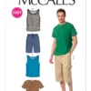 McCall's Sewing Pattern Men's Tank Tops, Henley T-Shirts and Shorts (PDF) 16 McCall's Sewing Pattern Men's Tank Tops, Henley T-Shirts and Shorts (PDF)