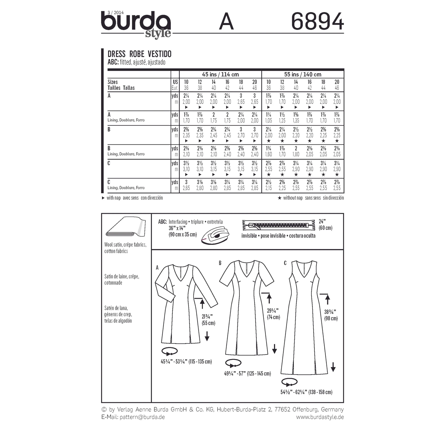 Burda Style Sewing Pattern Dresses