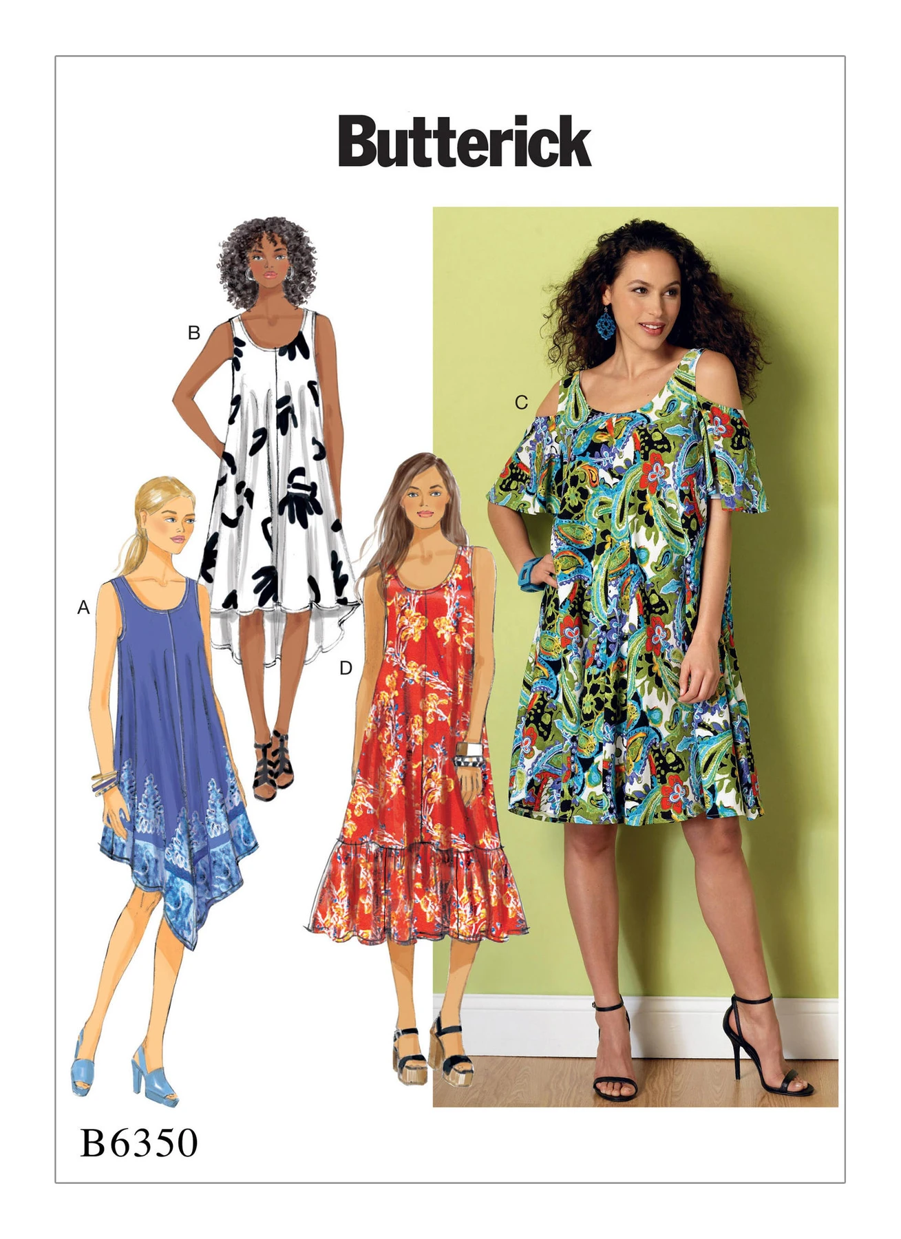 Butterick Sewing Pattern Misses' Sleeveless and Cold-Shoulder Tent Dresses (PDF) 1 Butterick Sewing Pattern Misses' Sleeveless and Cold-Shoulder Tent Dresses (PDF)