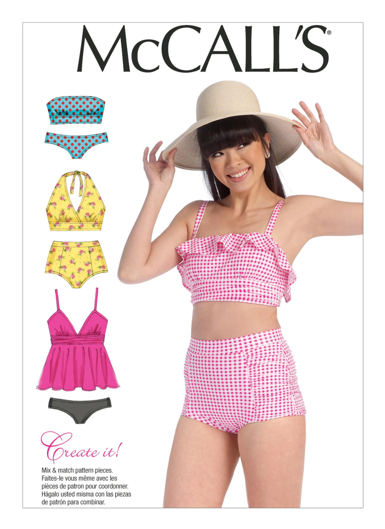 McCall's Sewing Pattern Misses' Bikinis 1 McCall's Sewing Pattern Misses' Bikinis