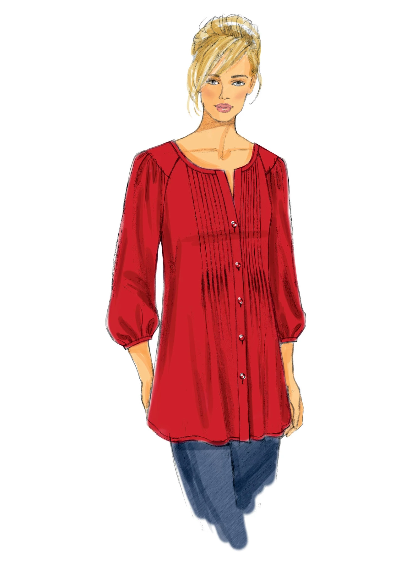 Butterick Sewing Pattern Misses'/Women's Shirred Tunics 4 Butterick Sewing Pattern Misses'/Women's Shirred Tunics