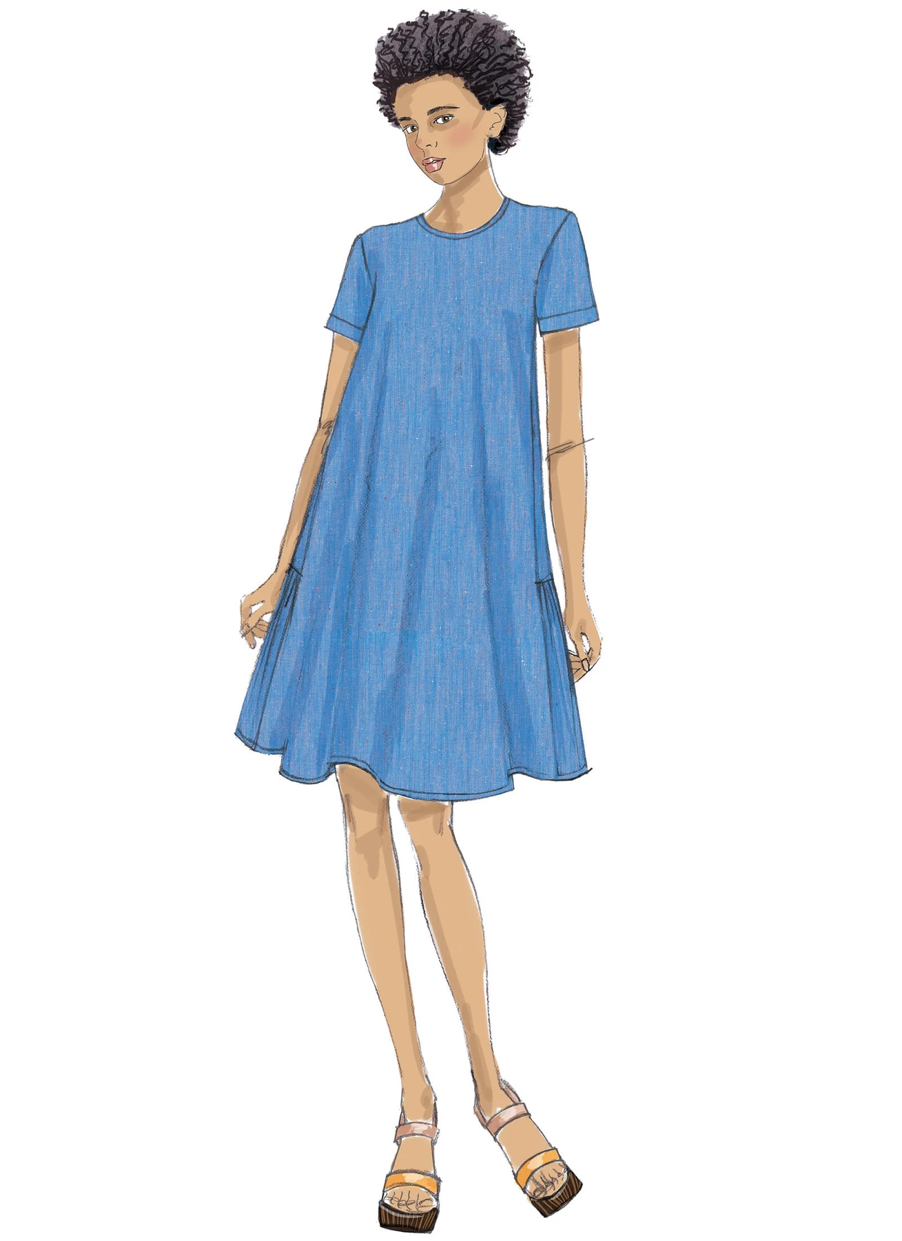 Vogue Patterns Misses' A-Line, Back-Ruffle Dresses 2 Vogue Patterns Misses' A-Line, Back-Ruffle Dresses