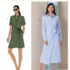 Butterick Sewing Pattern Misses' Wrap Front Shirtdress in Two Lengths (PDF)