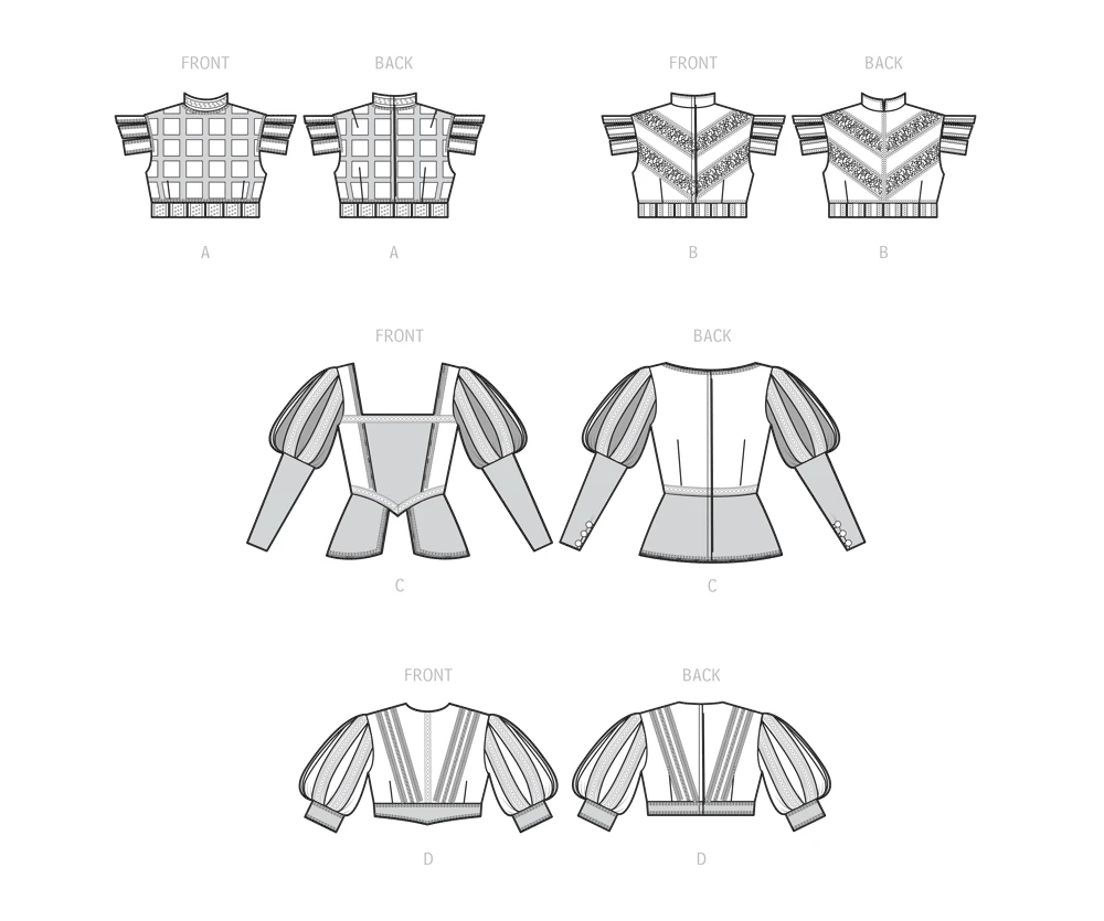 Simplicity Sewing Pattern Misses' Costume Tops by Andrea Schewe Designs 11 Simplicity Sewing Pattern Misses' Costume Tops by Andrea Schewe Designs