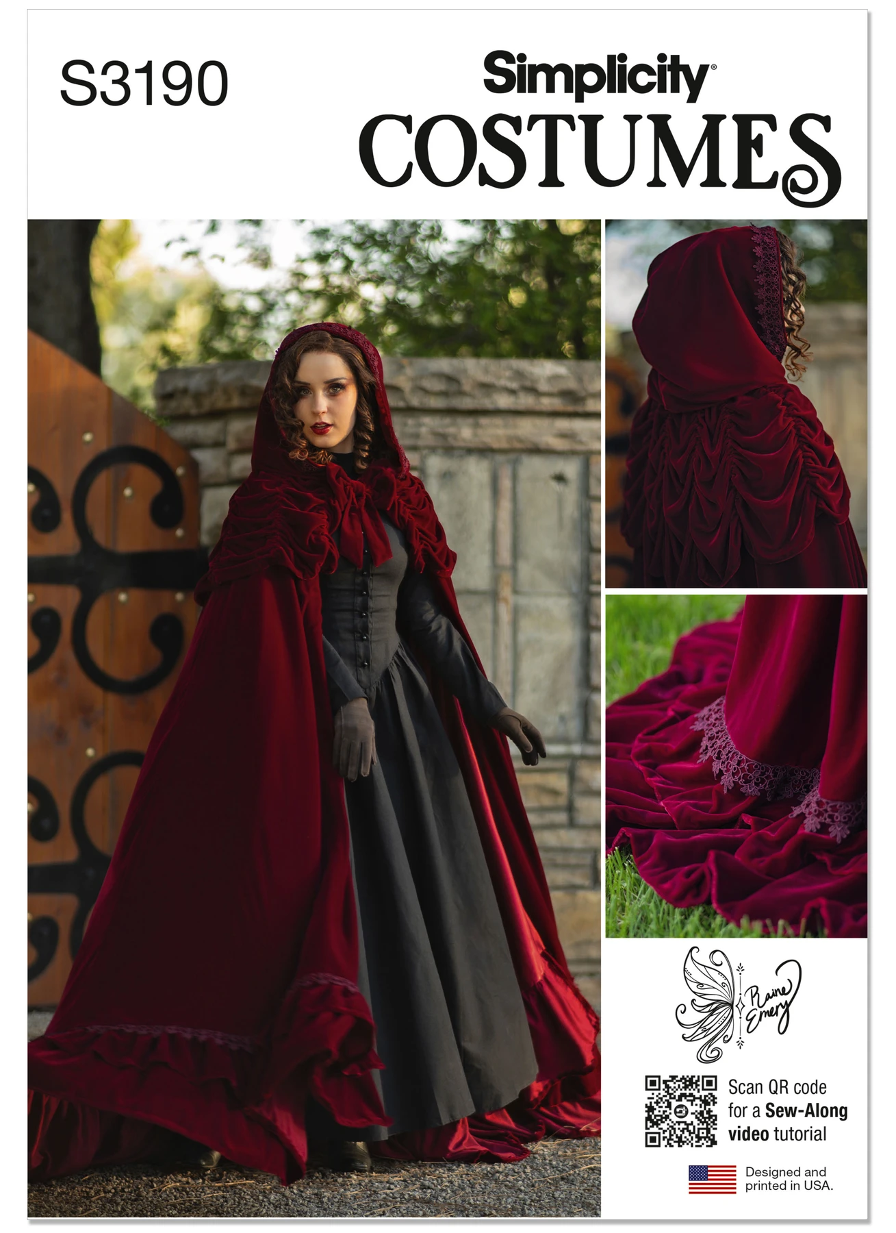 Simplicity Sewing Pattern Ruffled Romance Cloak by Raine Emery 1 Simplicity Sewing Pattern Ruffled Romance Cloak by Raine Emery