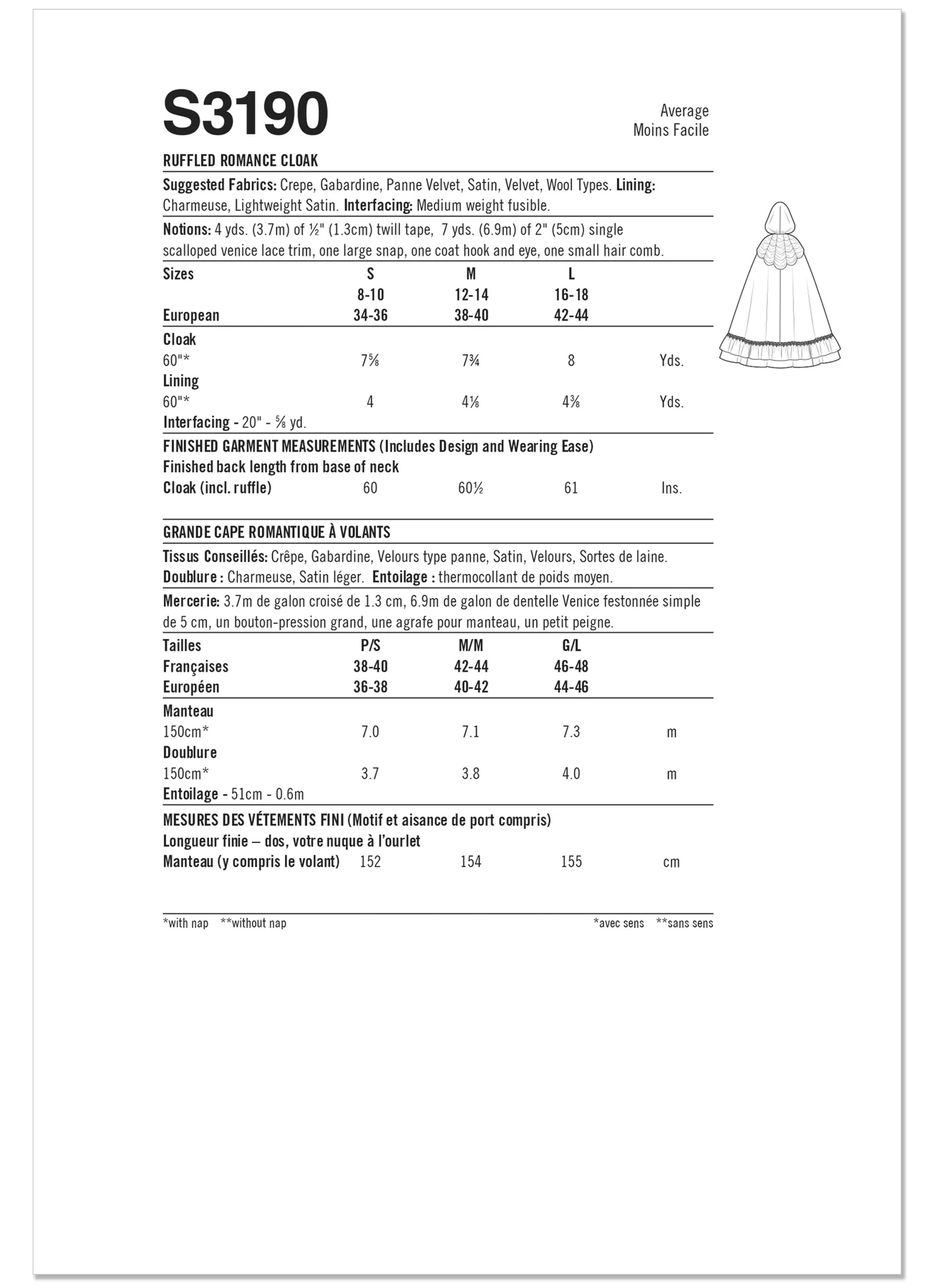 Simplicity Sewing Pattern Ruffled Romance Cloak by Raine Emery 5 Simplicity Sewing Pattern Ruffled Romance Cloak by Raine Emery