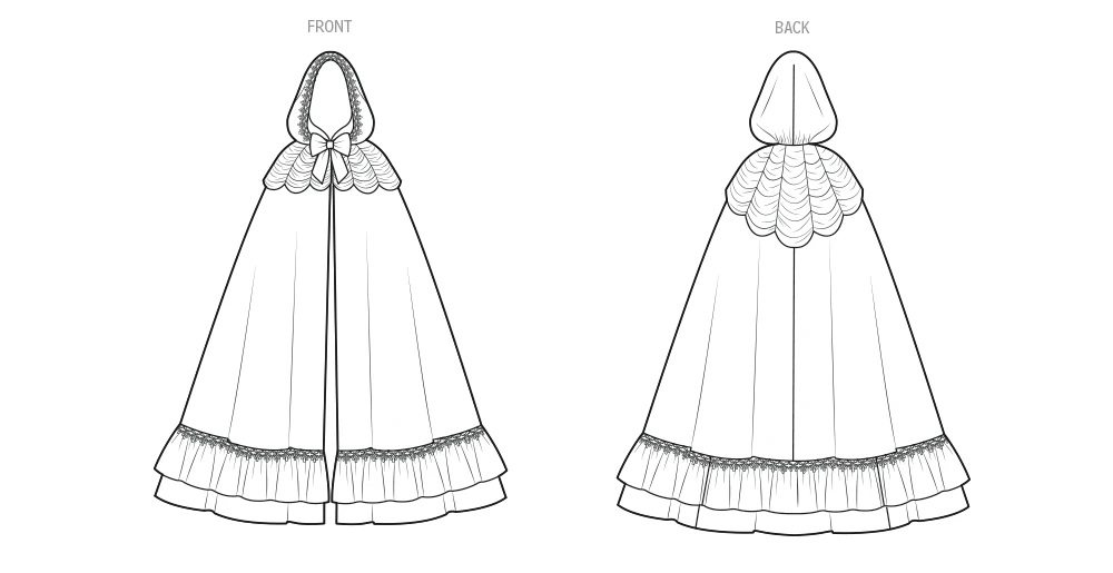 Simplicity Sewing Pattern Ruffled Romance Cloak by Raine Emery 6 Simplicity Sewing Pattern Ruffled Romance Cloak by Raine Emery
