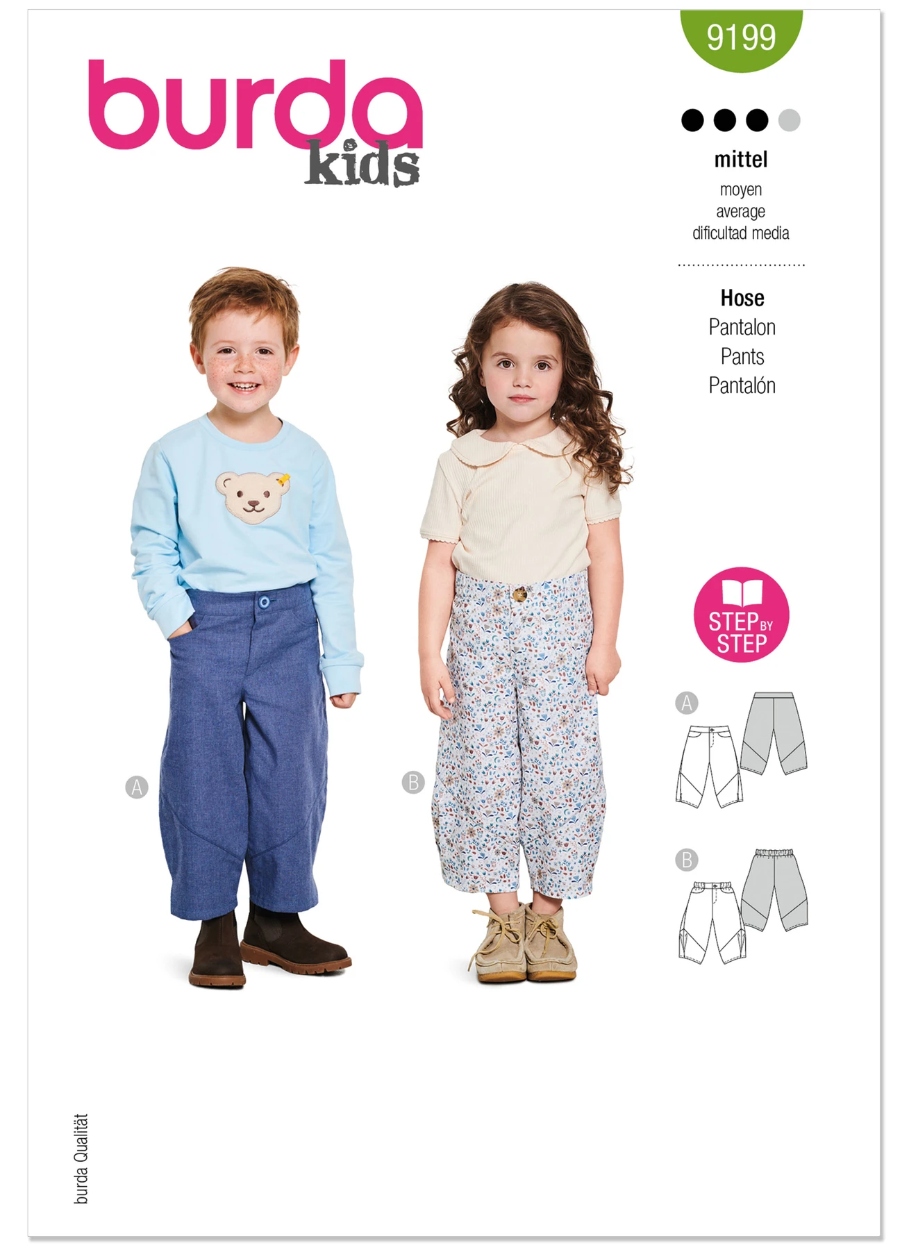 Burda Style Pattern 9199 Children's Bloomers and Cardigan 1 Burda Style Pattern 9199 Children's Bloomers and Cardigan