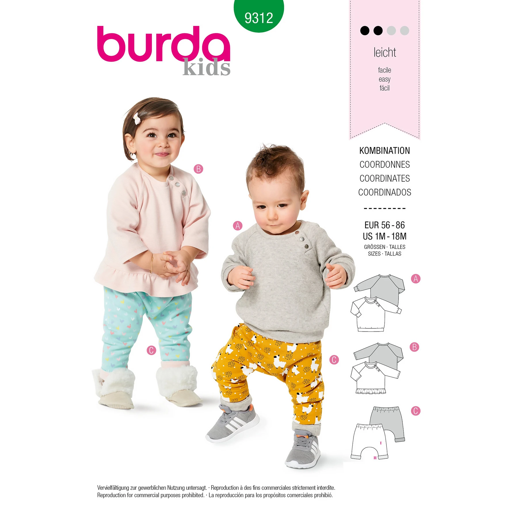 Burda Style Sewing Pattern Babies' Coordinates, Pull-On Top and Pants 1 Burda Style Sewing Pattern Babies' Coordinates, Pull-On Top and Pants