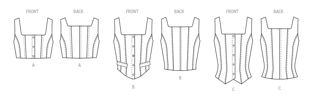 McCall's Sewing Pattern Misses' Corset Tops (PDF) 9 McCall's Sewing Pattern Misses' Corset Tops (PDF)