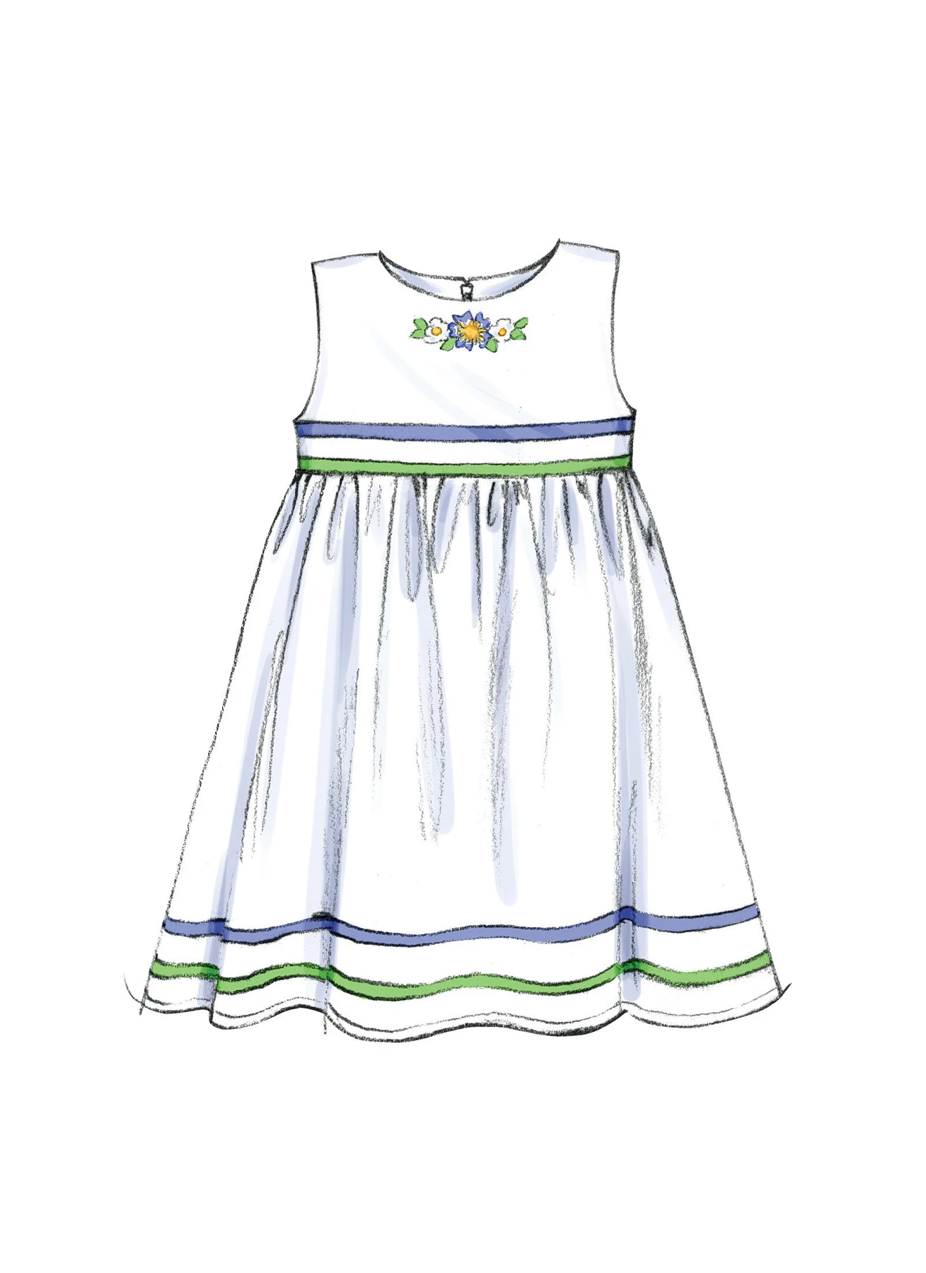 Butterick Sewing Pattern Toddlers'/Children's Flared Dresses (PDF) 3 Butterick Sewing Pattern Toddlers'/Children's Flared Dresses (PDF)