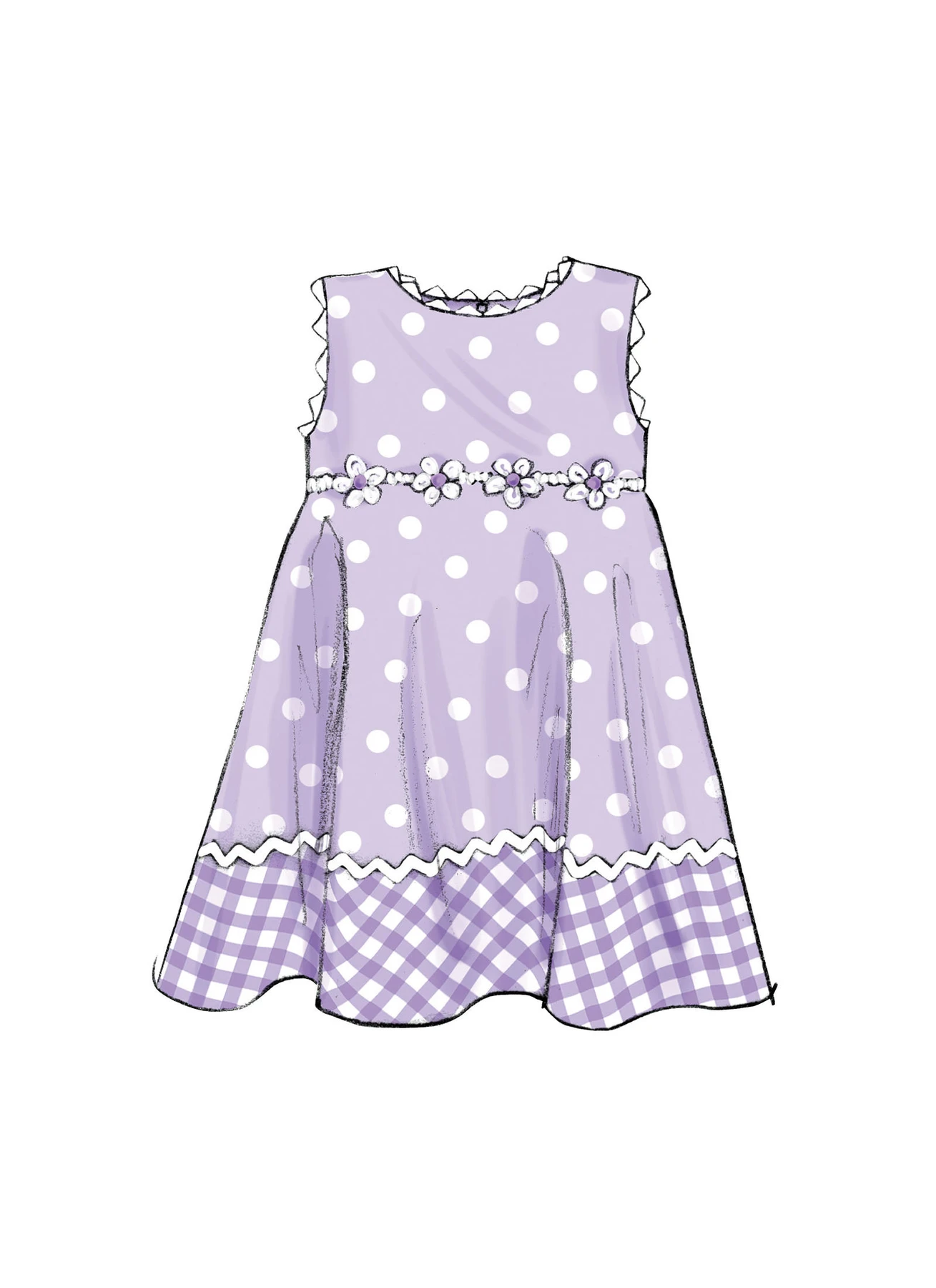 Butterick Sewing Pattern Toddlers'/Children's Flared Dresses (PDF) 5 Butterick Sewing Pattern Toddlers'/Children's Flared Dresses (PDF)
