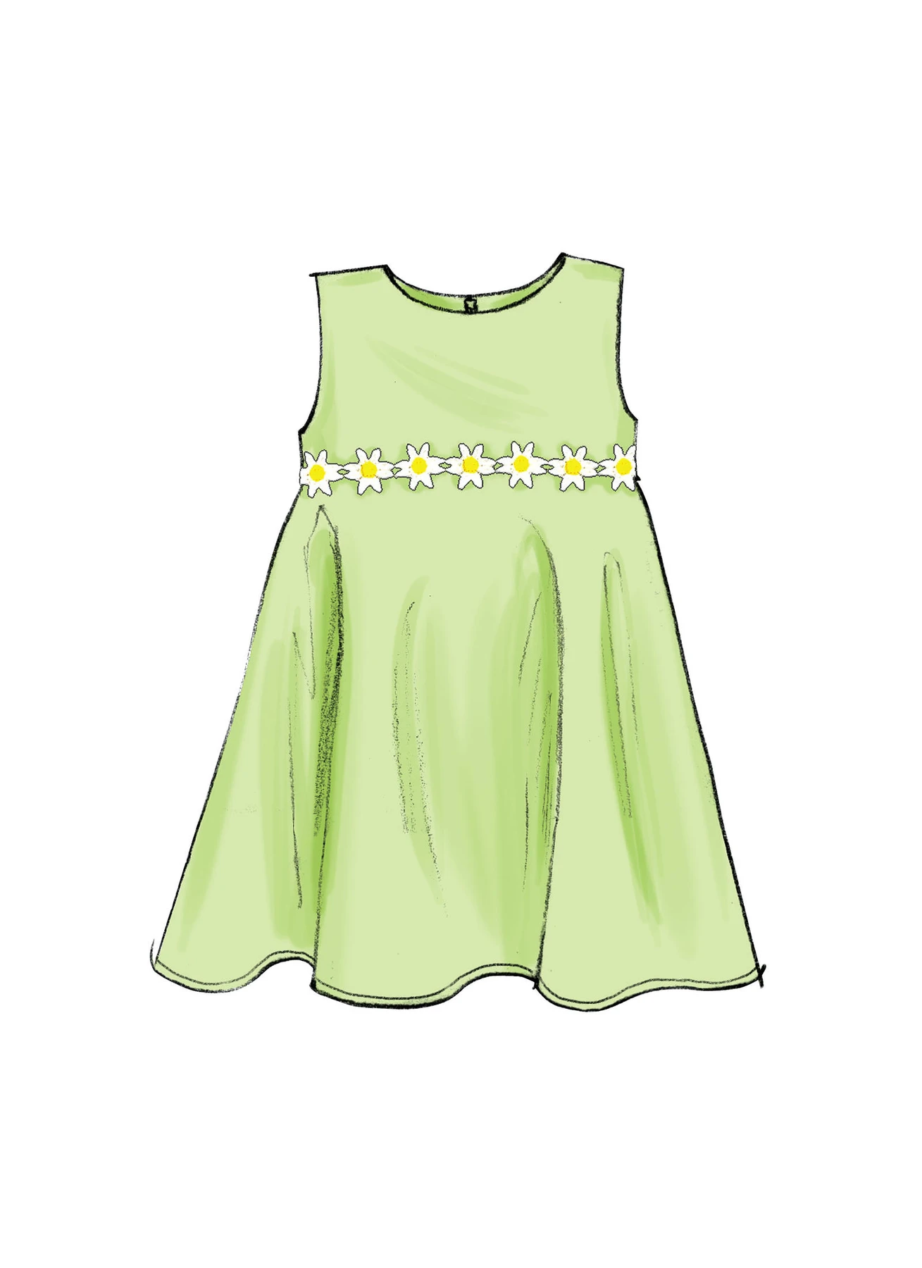 Butterick Sewing Pattern Toddlers'/Children's Flared Dresses (PDF) 6 Butterick Sewing Pattern Toddlers'/Children's Flared Dresses (PDF)