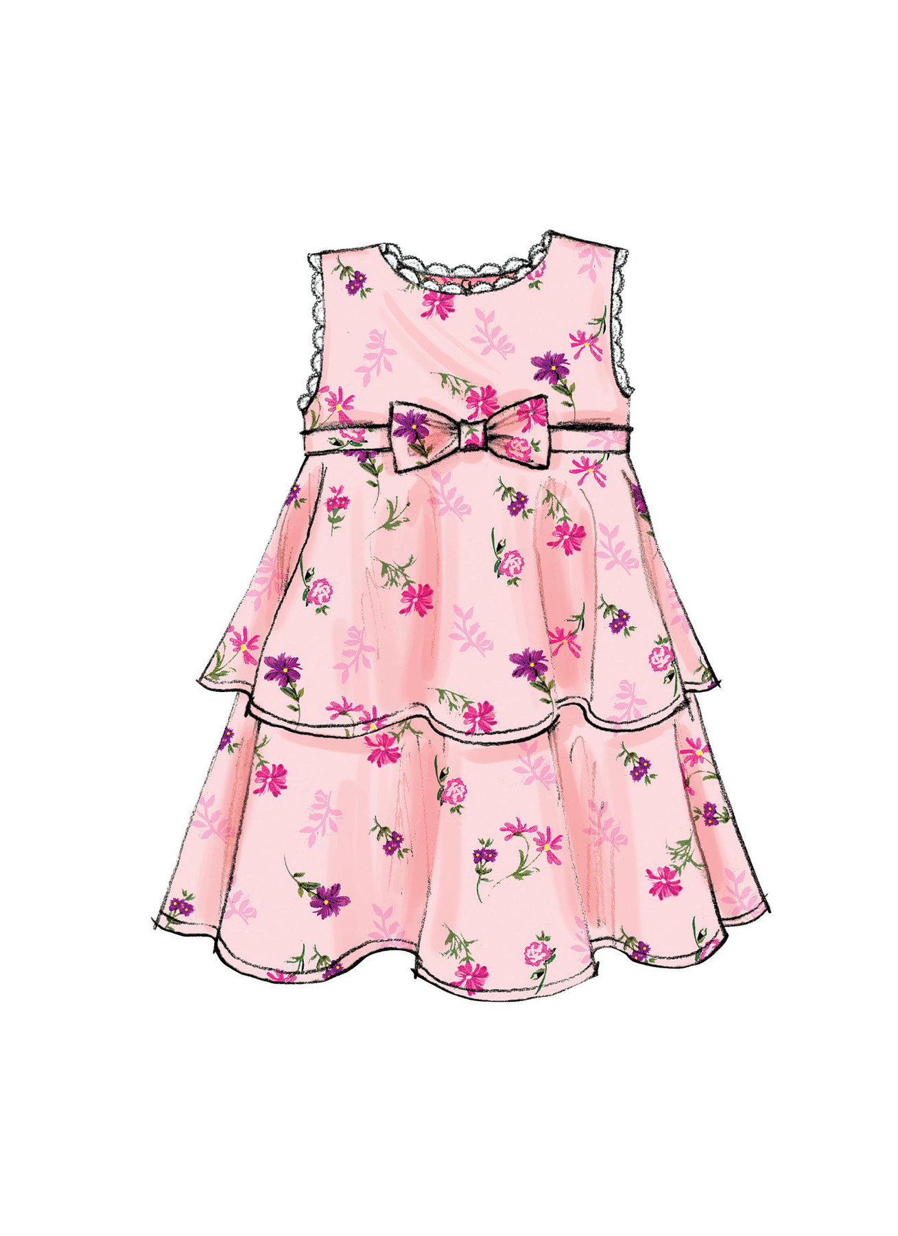 Butterick Sewing Pattern Toddlers'/Children's Flared Dresses (PDF) 8 Butterick Sewing Pattern Toddlers'/Children's Flared Dresses (PDF)