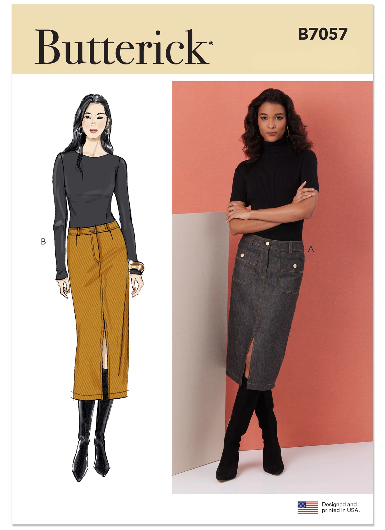 Butterick Sewing Pattern Misses' Pencil Skirt in Two Lengths 1 Butterick Sewing Pattern Misses' Pencil Skirt in Two Lengths