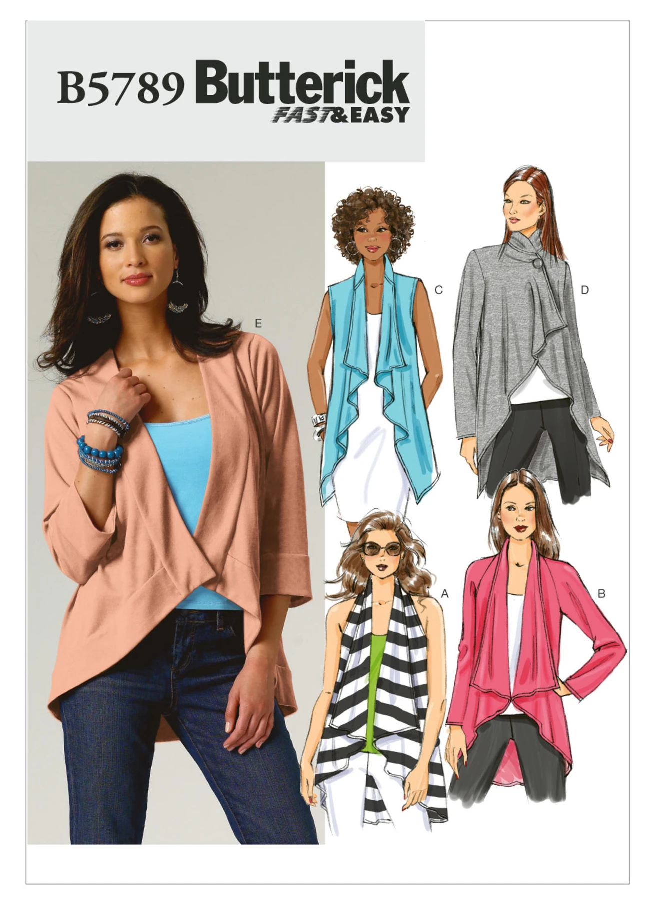 Butterick Sewing Pattern Misses' Draped Vest and Jackets (PDF) 1 Butterick Sewing Pattern Misses' Draped Vest and Jackets (PDF)