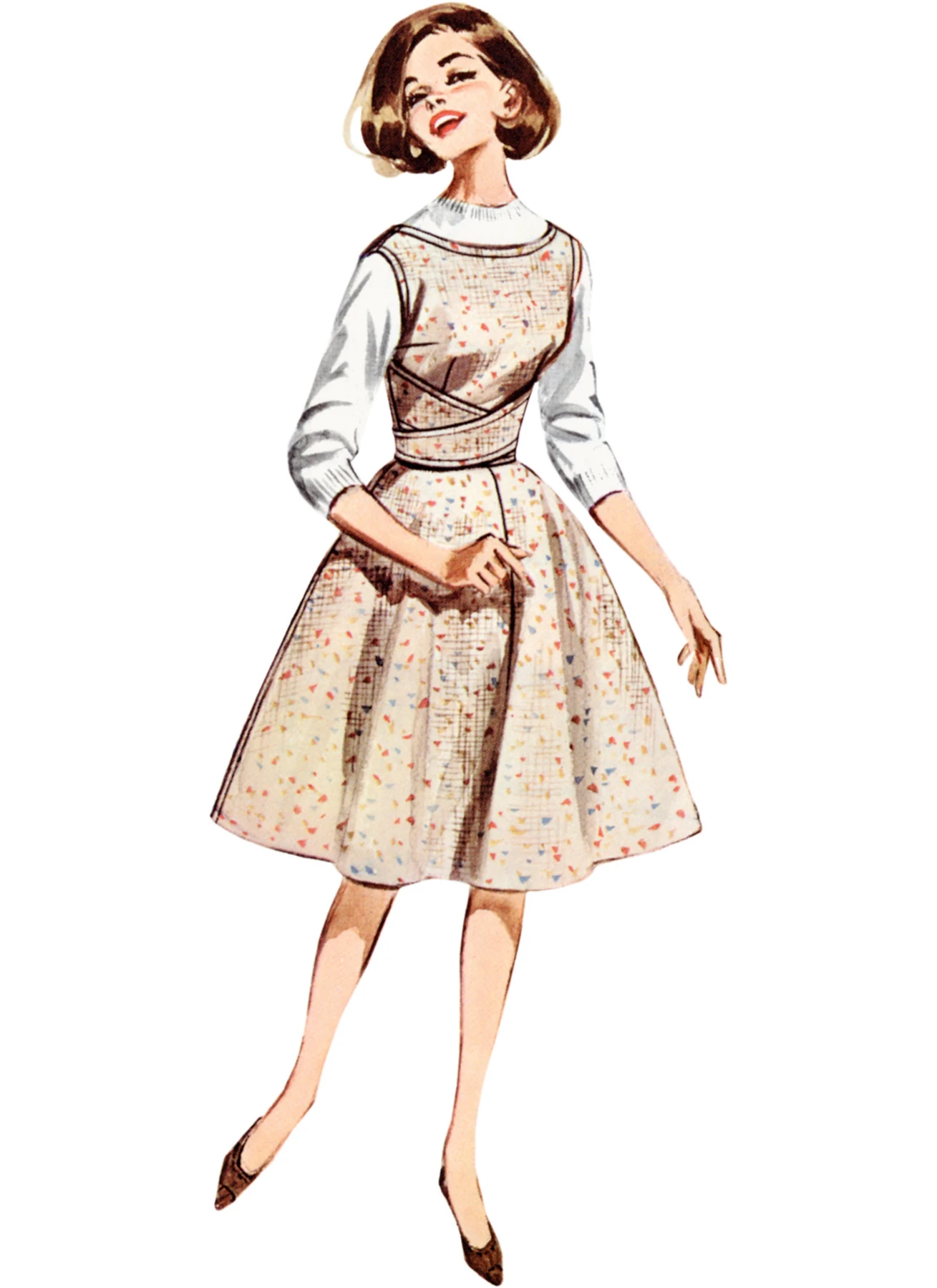 Butterick Sewing Pattern 1960s Misses' Shallow Necked Jumper 3 Butterick Sewing Pattern 1960s Misses' Shallow Necked Jumper