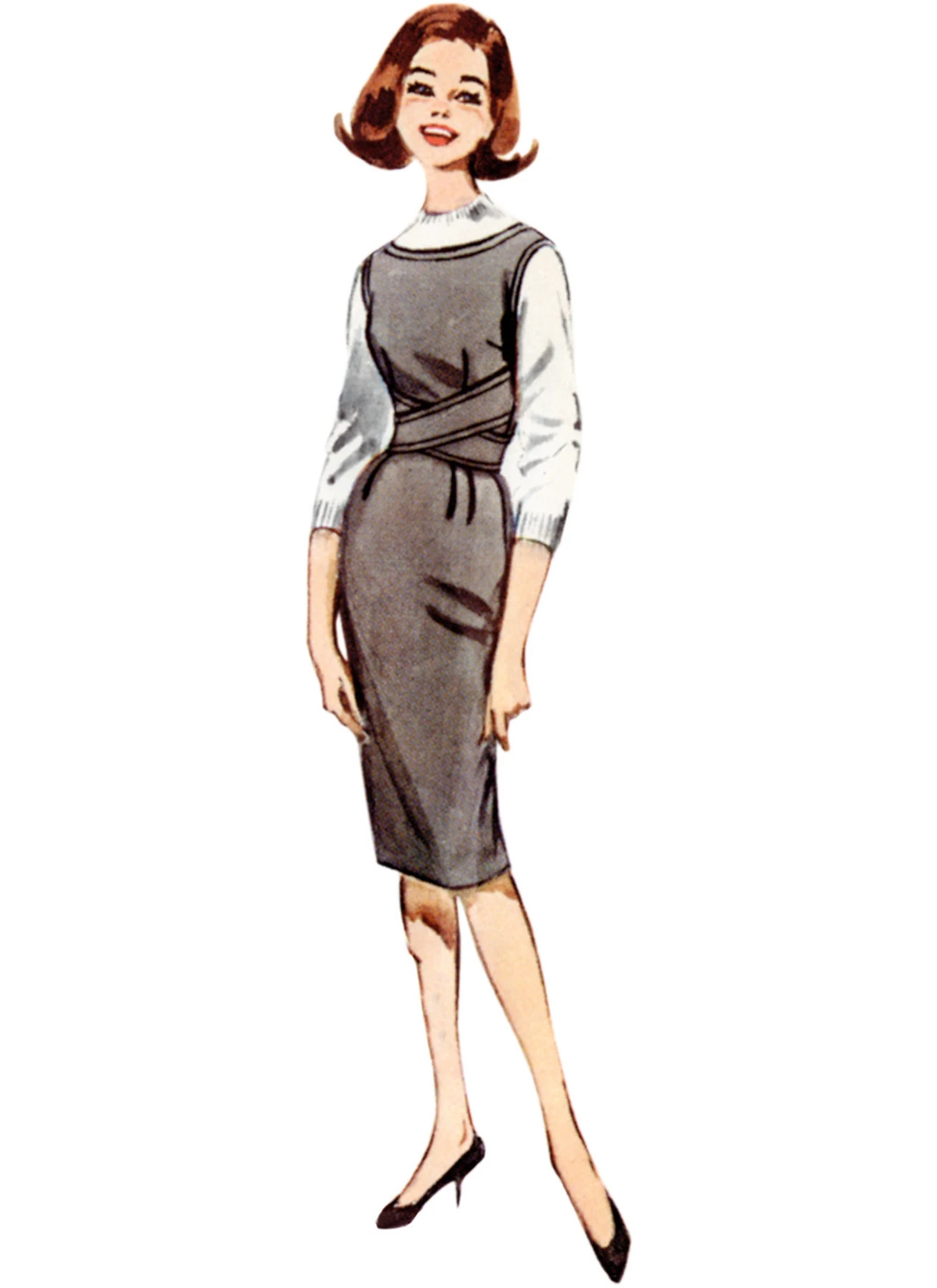 Butterick Sewing Pattern 1960s Misses' Shallow Necked Jumper 4 Butterick Sewing Pattern 1960s Misses' Shallow Necked Jumper