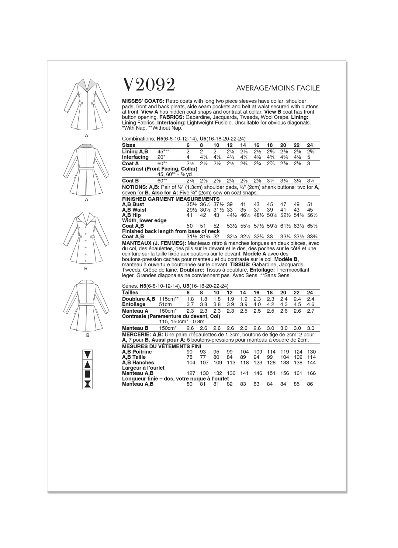 Vogue Patterns Misses' Coats (PDF) 8 Vogue Patterns Misses' Coats (PDF)