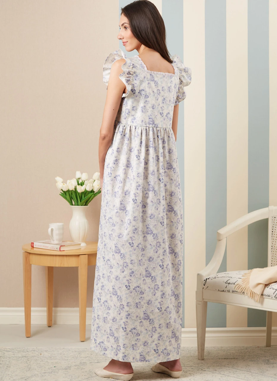 McCall's Sewing Pattern 1980s Misses' Robe, Tie Belt and Nightgown by Laura Ashley (PDF) 6 McCall's Sewing Pattern 1980s Misses' Robe, Tie Belt and Nightgown by Laura Ashley (PDF)