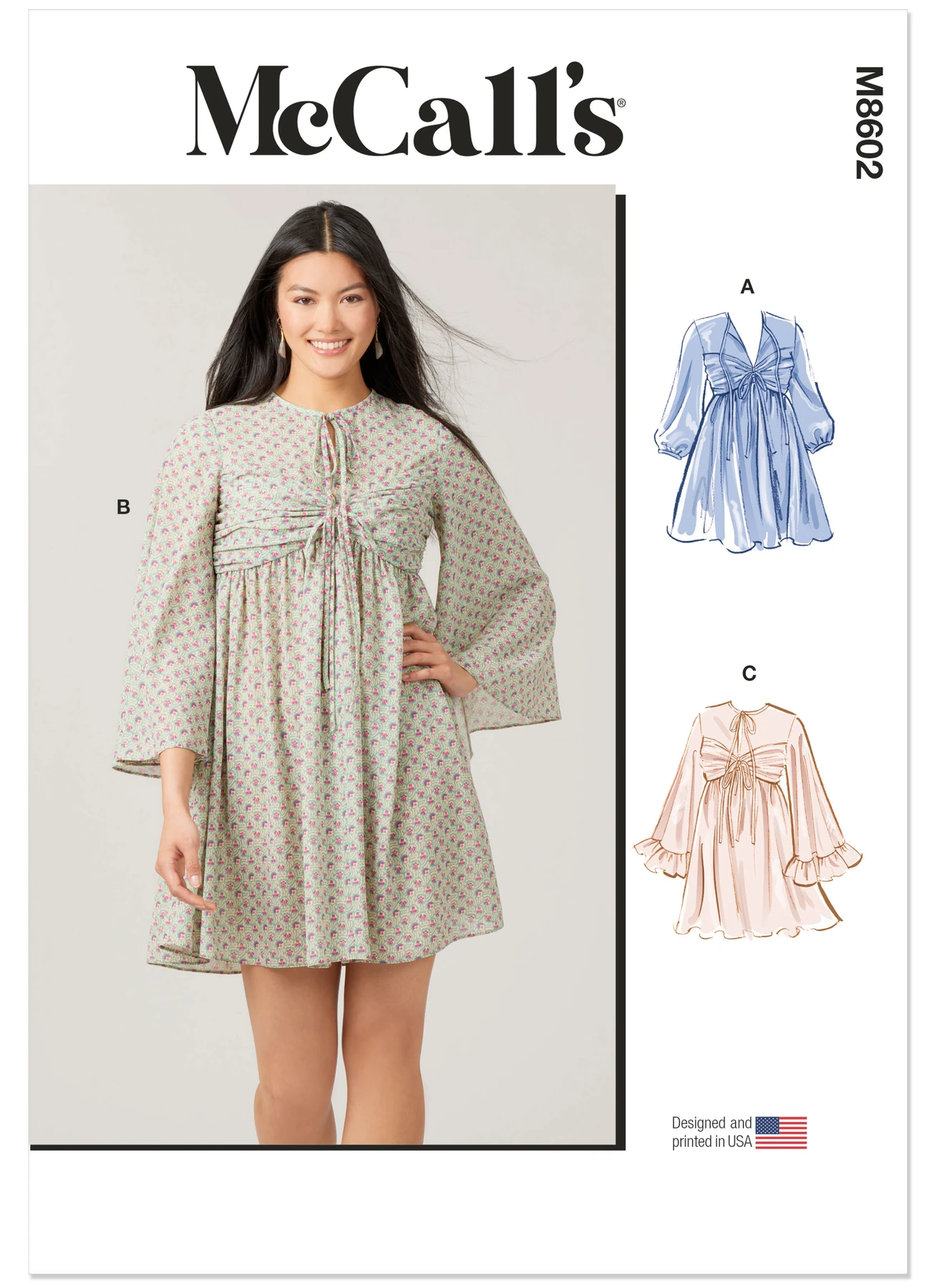 McCall's Sewing Pattern Misses' Babydoll Dress with Sleeve Variations 1 McCall's Sewing Pattern Misses' Babydoll Dress with Sleeve Variations