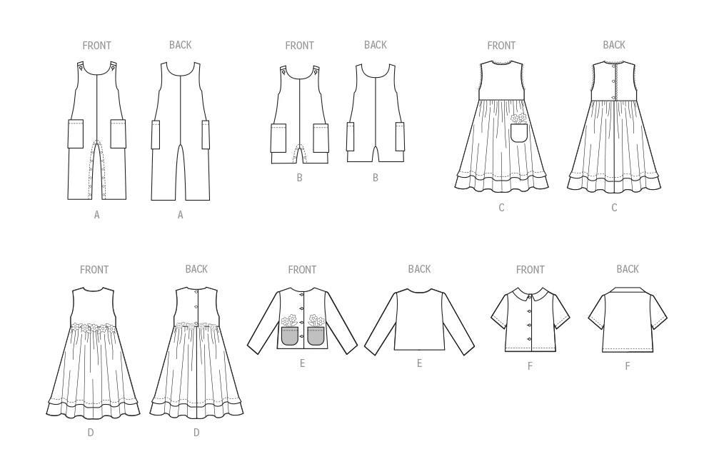McCall's Sewing Pattern Toddlers' Romper in Two Lengths, Dresses, Jacket and Shirt by Laura Ashley (PDF) 9 McCall's Sewing Pattern Toddlers' Romper in Two Lengths, Dresses, Jacket and Shirt by Laura Ashley (PDF)