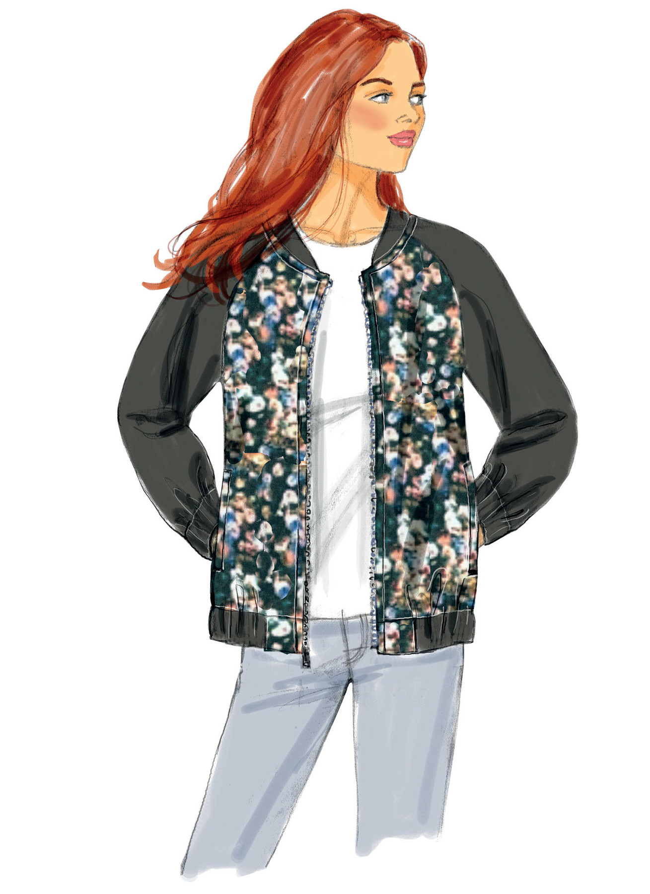 Butterick Sewing Pattern Misses' Raglan Sleeve Bomber Jackets (PDF) 3 Butterick Sewing Pattern Misses' Raglan Sleeve Bomber Jackets (PDF)