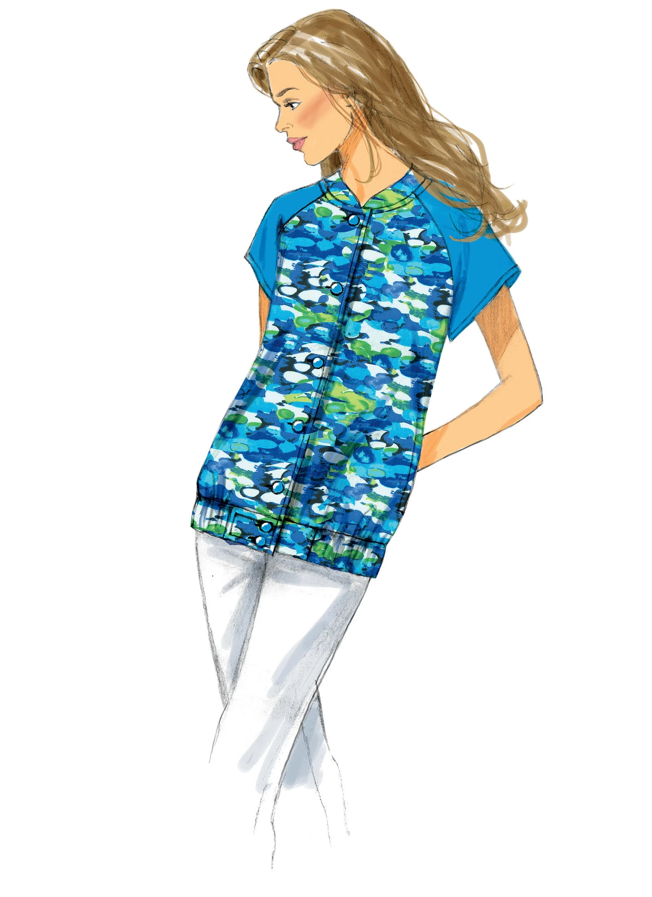 Butterick Sewing Pattern Misses' Raglan Sleeve Bomber Jackets (PDF) 5 Butterick Sewing Pattern Misses' Raglan Sleeve Bomber Jackets (PDF)