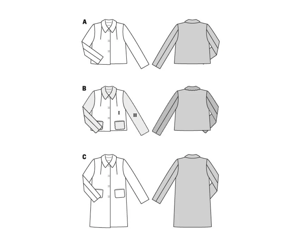 Burda Style Sewing Pattern 5855 Misses' Jacket & Coat 14 Burda Style Sewing Pattern 5855 Misses' Jacket & Coat