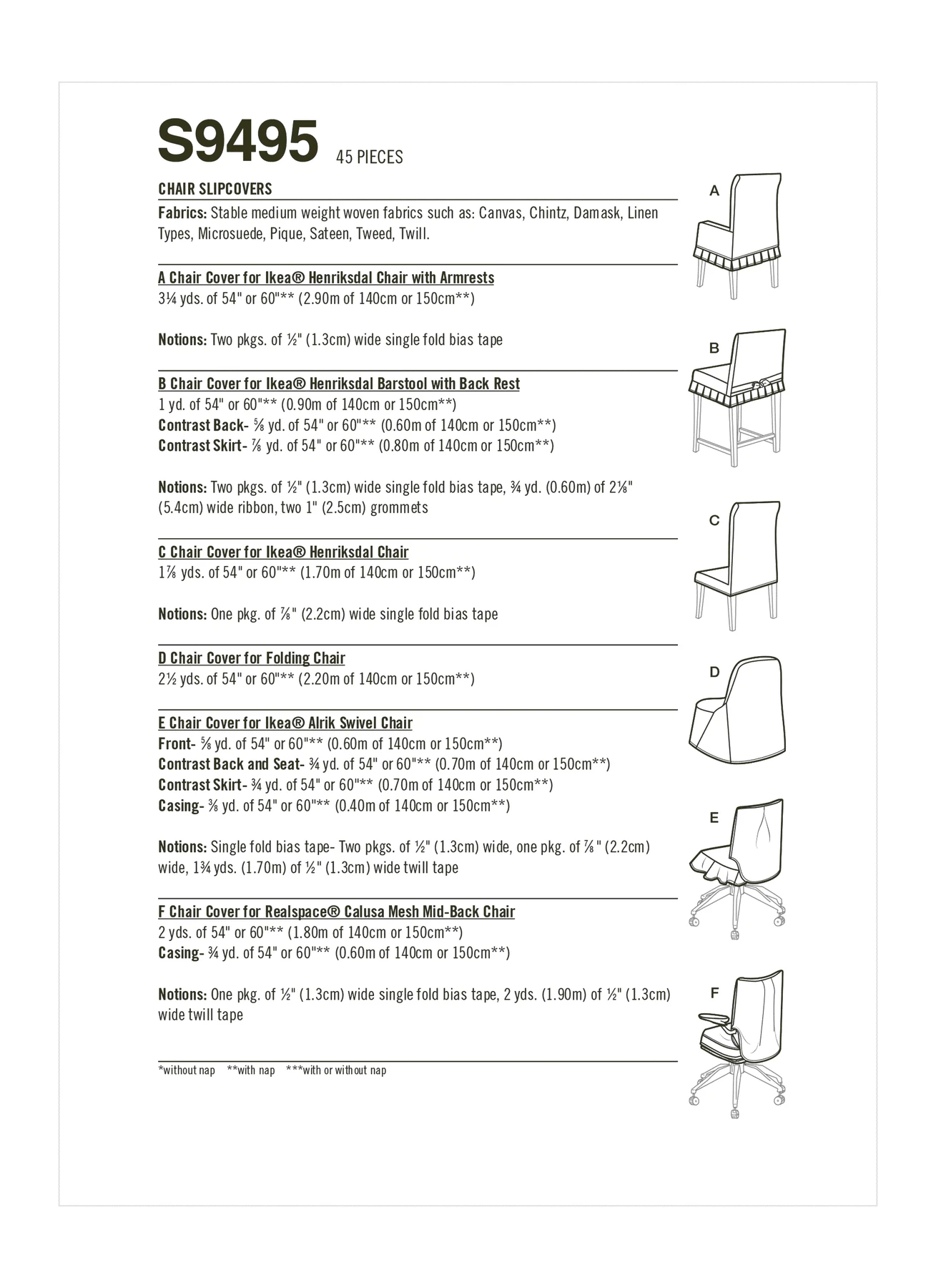 Simplicity Sewing Pattern Chair Slipcovers 8 Simplicity Sewing Pattern Chair Slipcovers