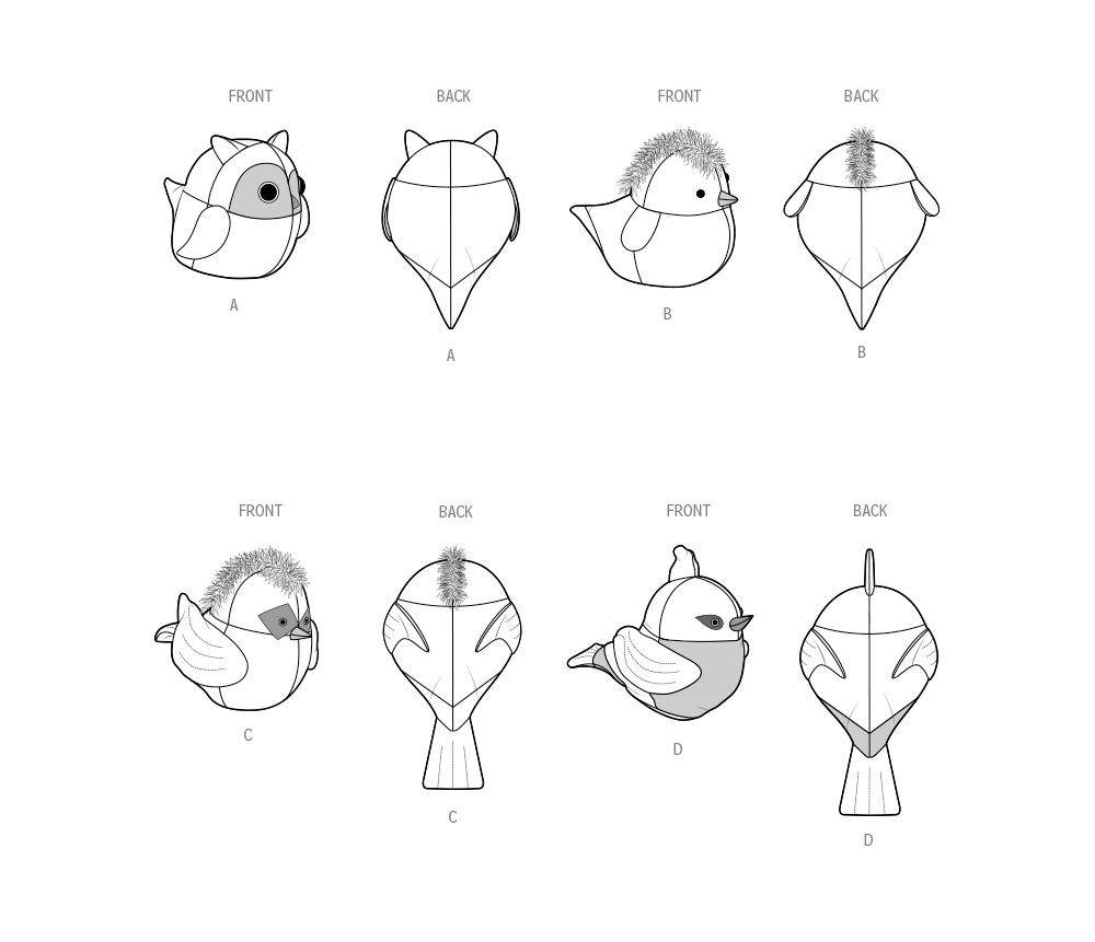 Simplicity Sewing Pattern Plush Birds 8 Simplicity Sewing Pattern Plush Birds