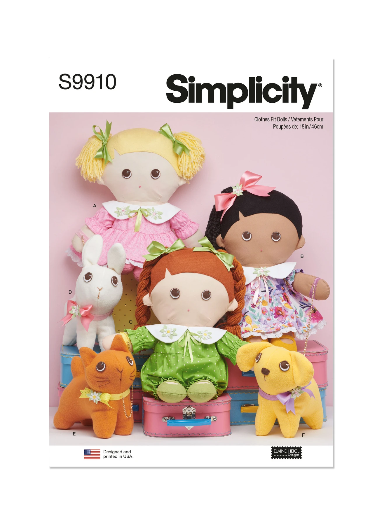 Simplicity Sewing Pattern Plush dolls with clothes and plush pets By Elaine Heigl Designs (PDF) 1 Simplicity Sewing Pattern Plush dolls with clothes and plush pets By Elaine Heigl Designs (PDF)