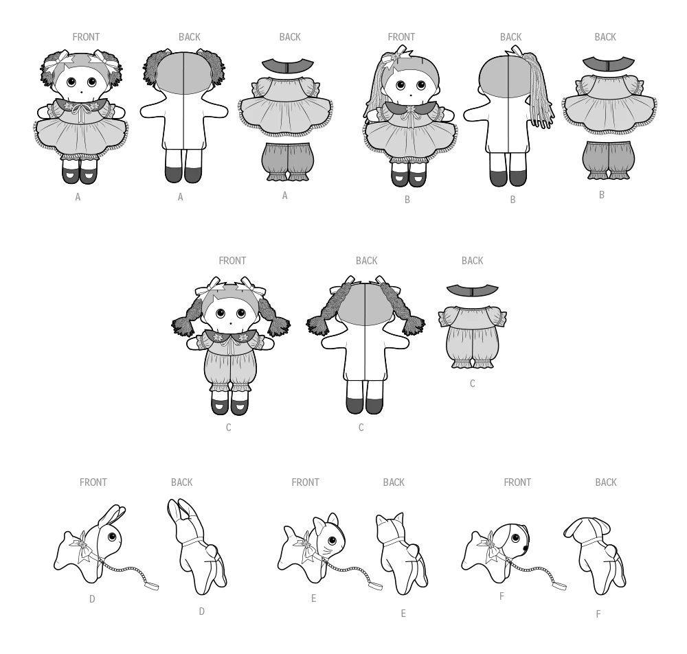 Simplicity Sewing Pattern Plush dolls with clothes and plush pets By Elaine Heigl Designs (PDF) 10 Simplicity Sewing Pattern Plush dolls with clothes and plush pets By Elaine Heigl Designs (PDF)